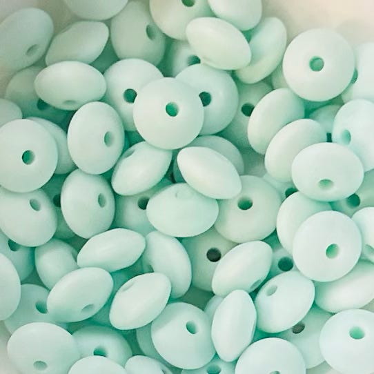 Seafoam Whisper Solid Silicone Bead