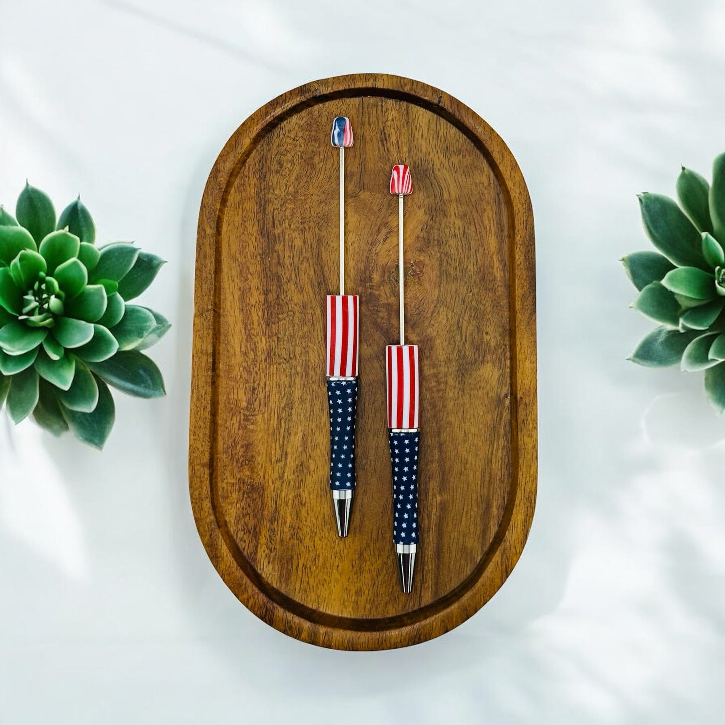 Flag Printed Beadable Pen