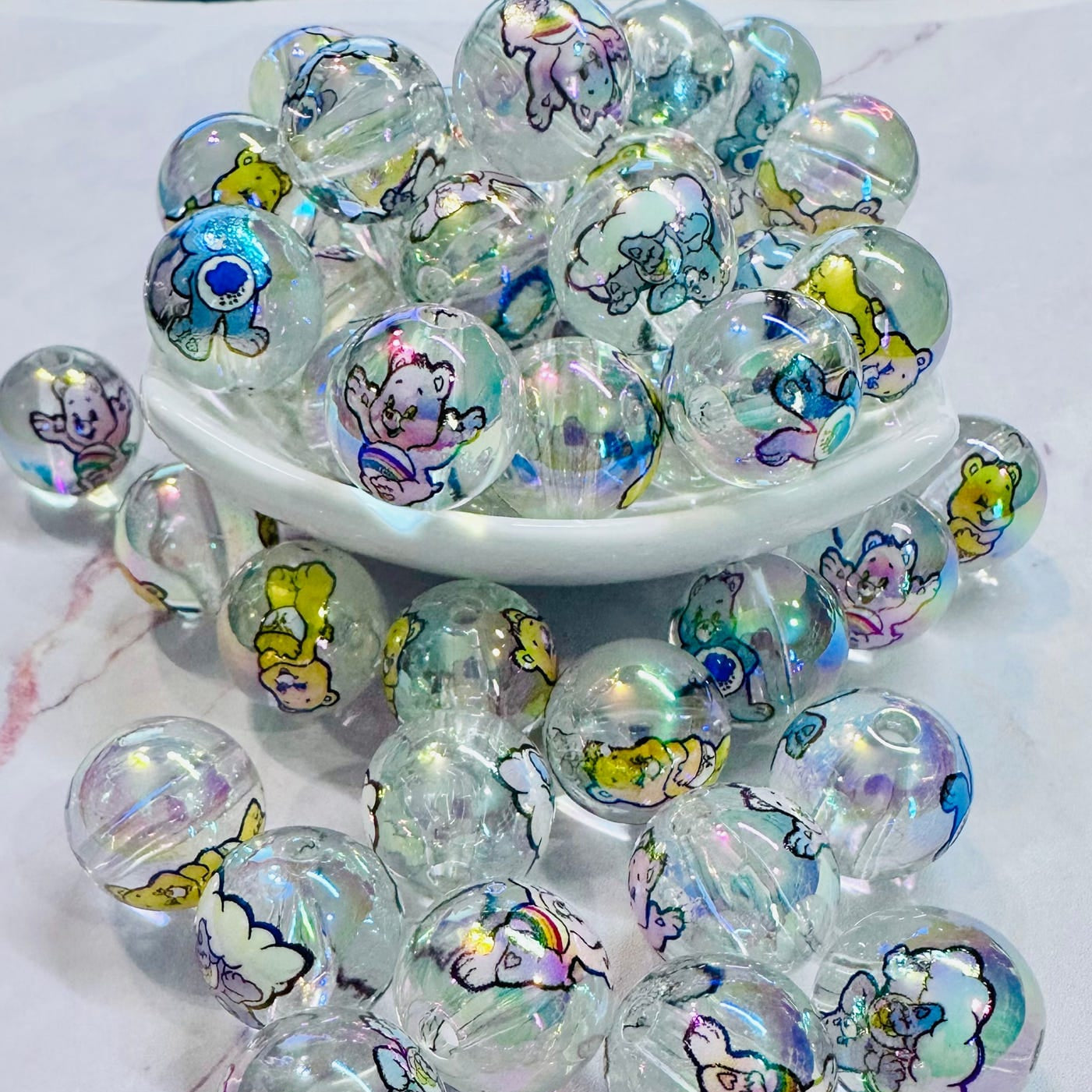16mm Clear Bear Acrylic Bead Pack