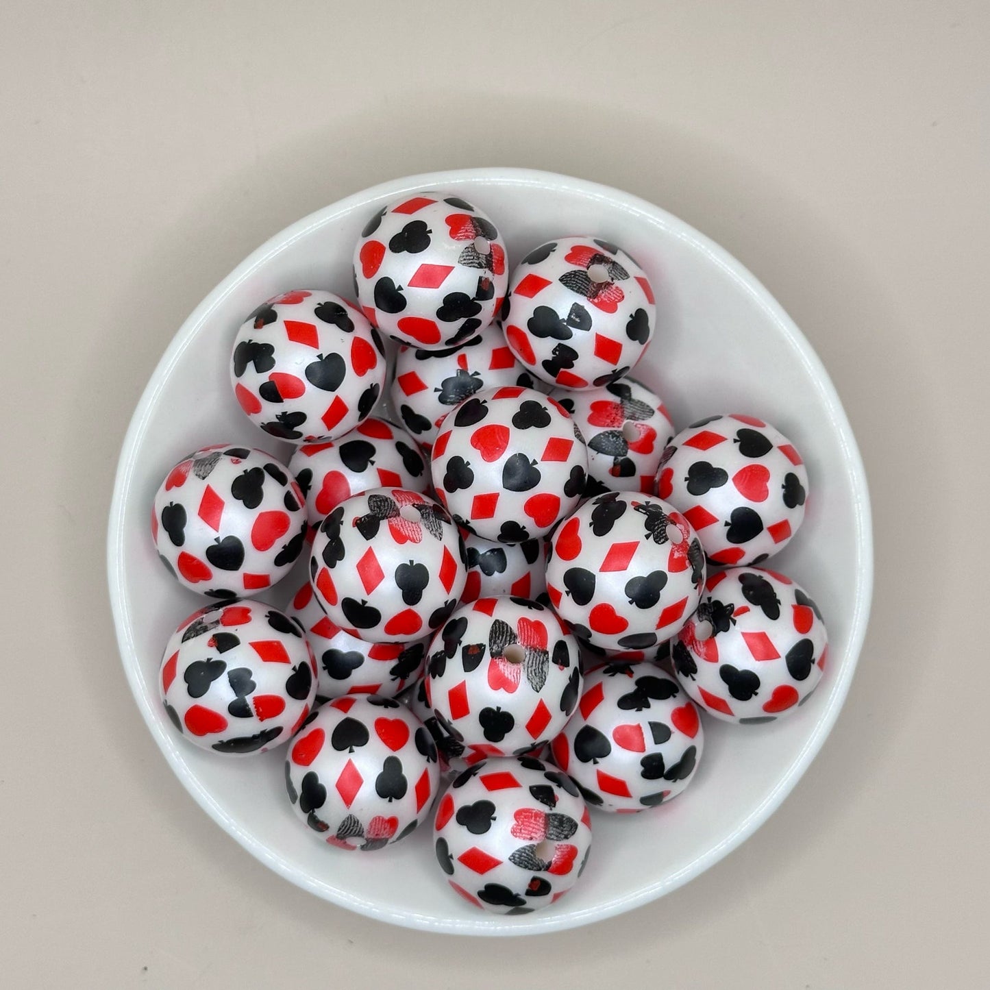 20mm Cards Acrylic Print Bead