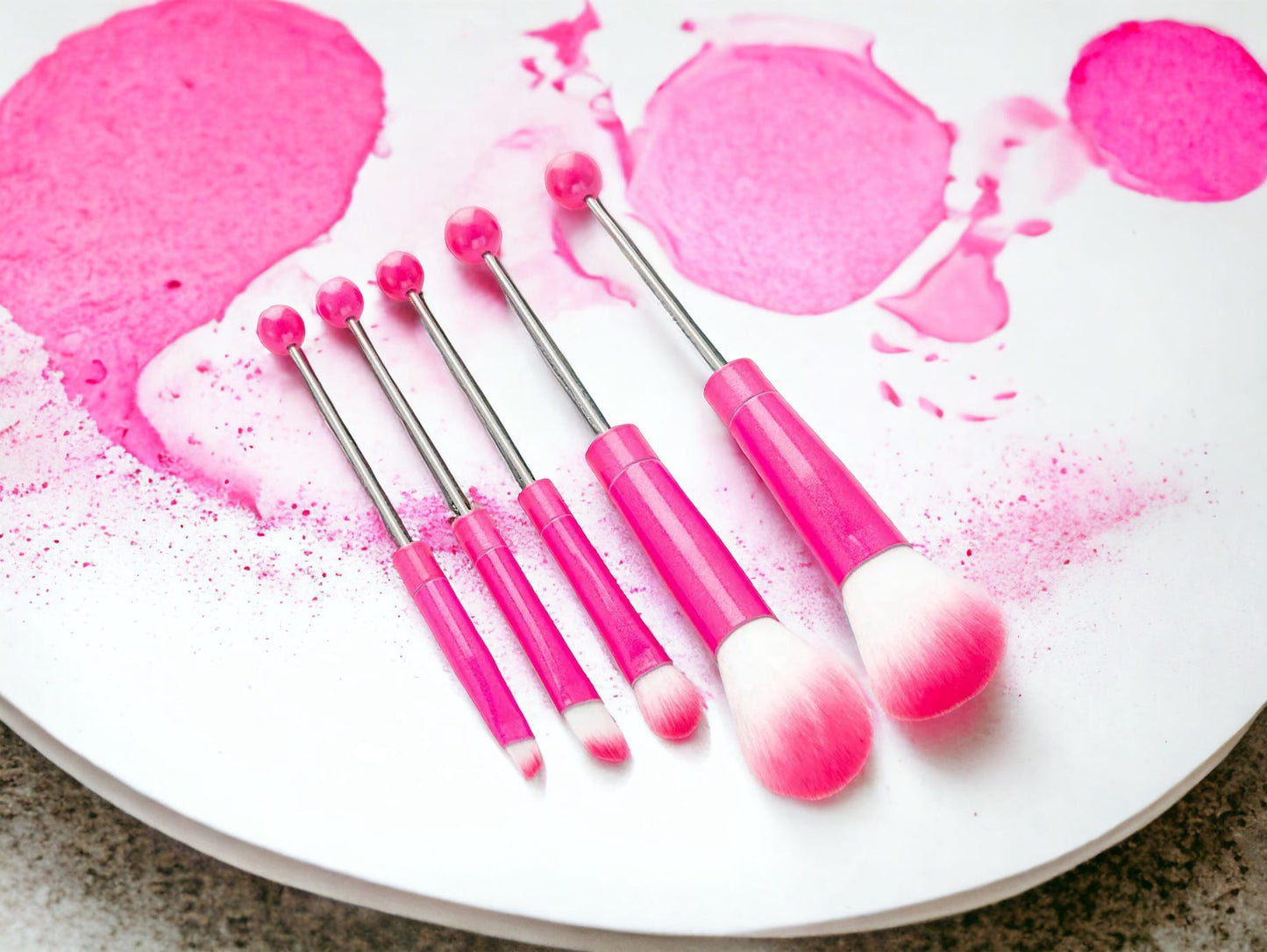 5 Piece Beadable Makeup Brushes
