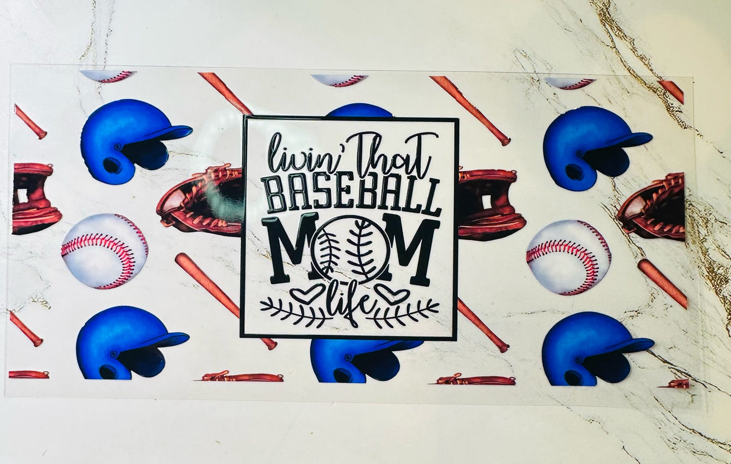 16oz Livin' That Baseball Mom Life Cup Wrap