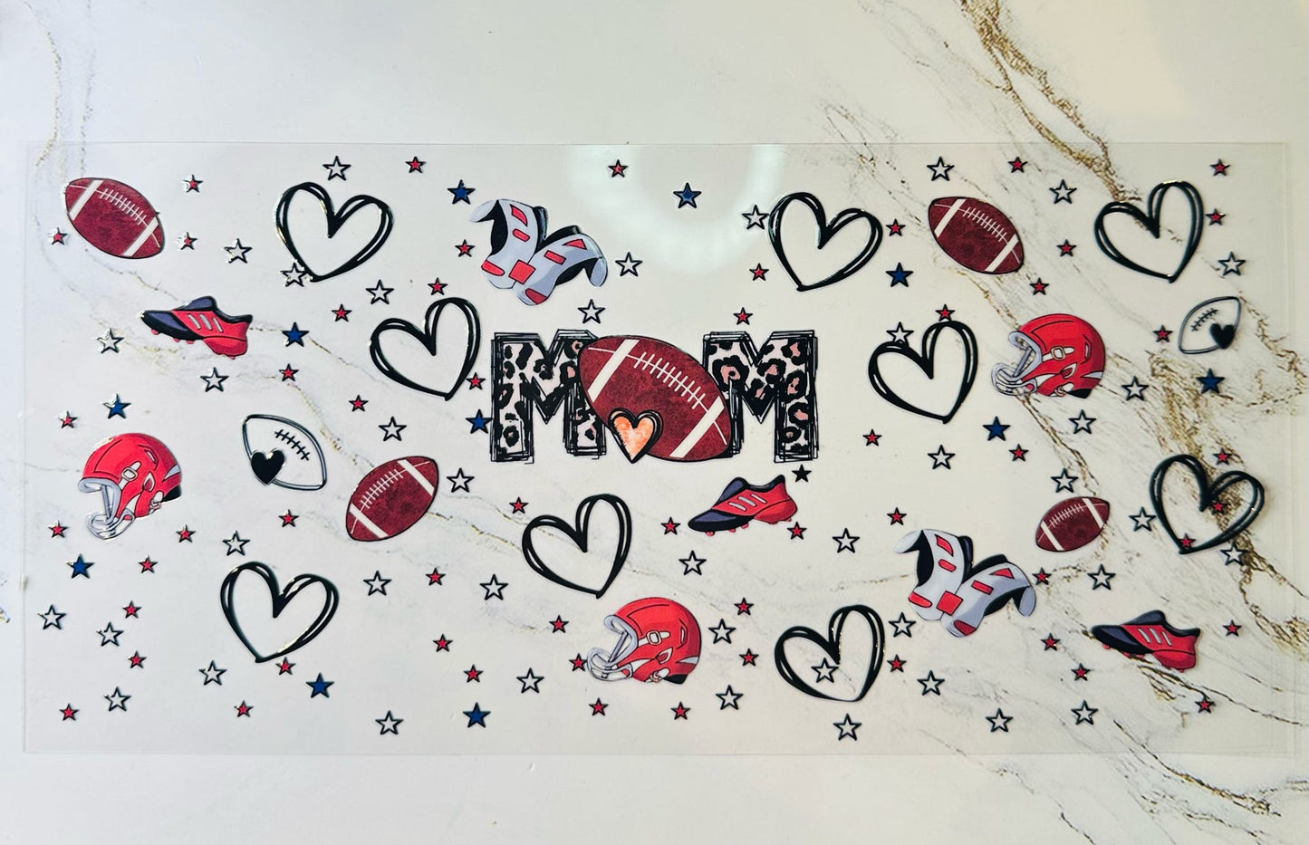 16oz Football Mom Cup Wrap