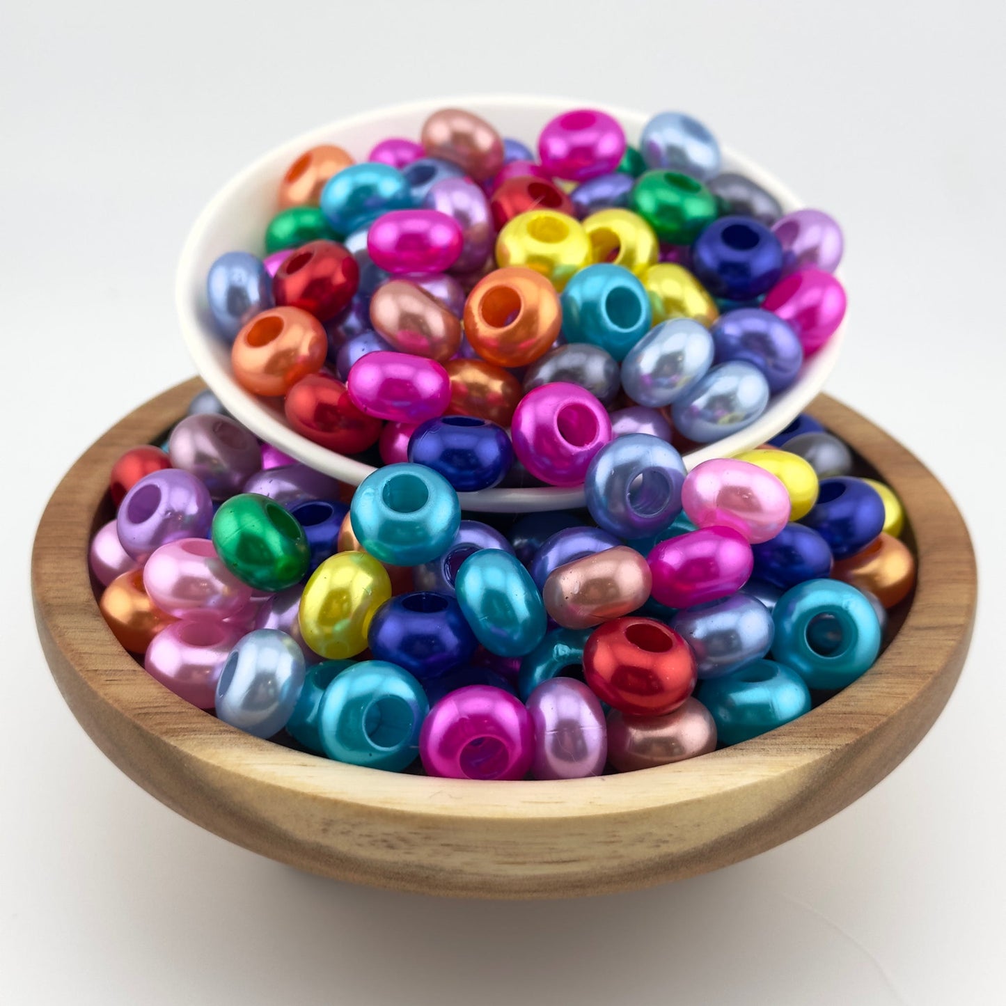 14mm Colorful Shiny Acrylic Abacus Spacer