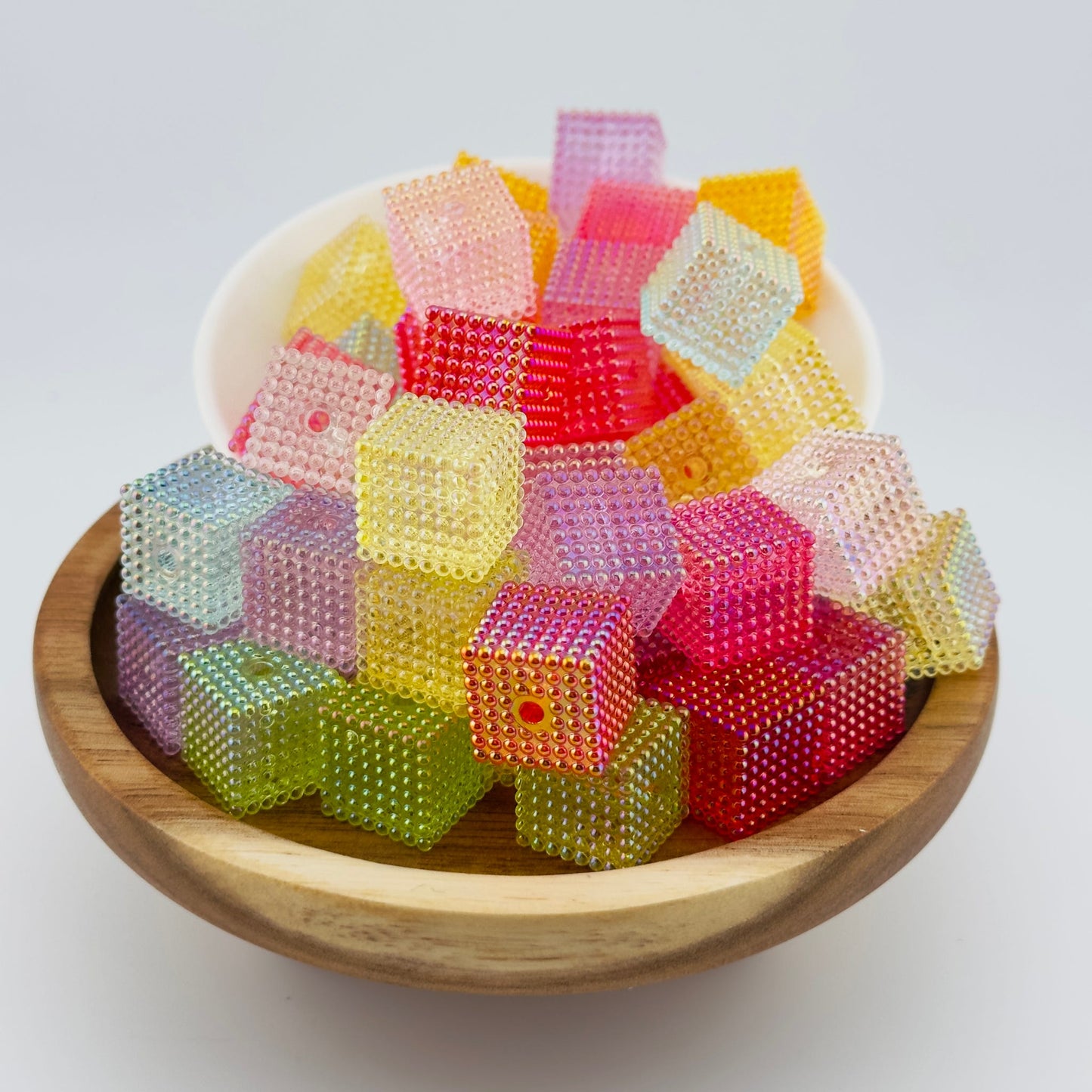 Square Retro Acrylic Beads