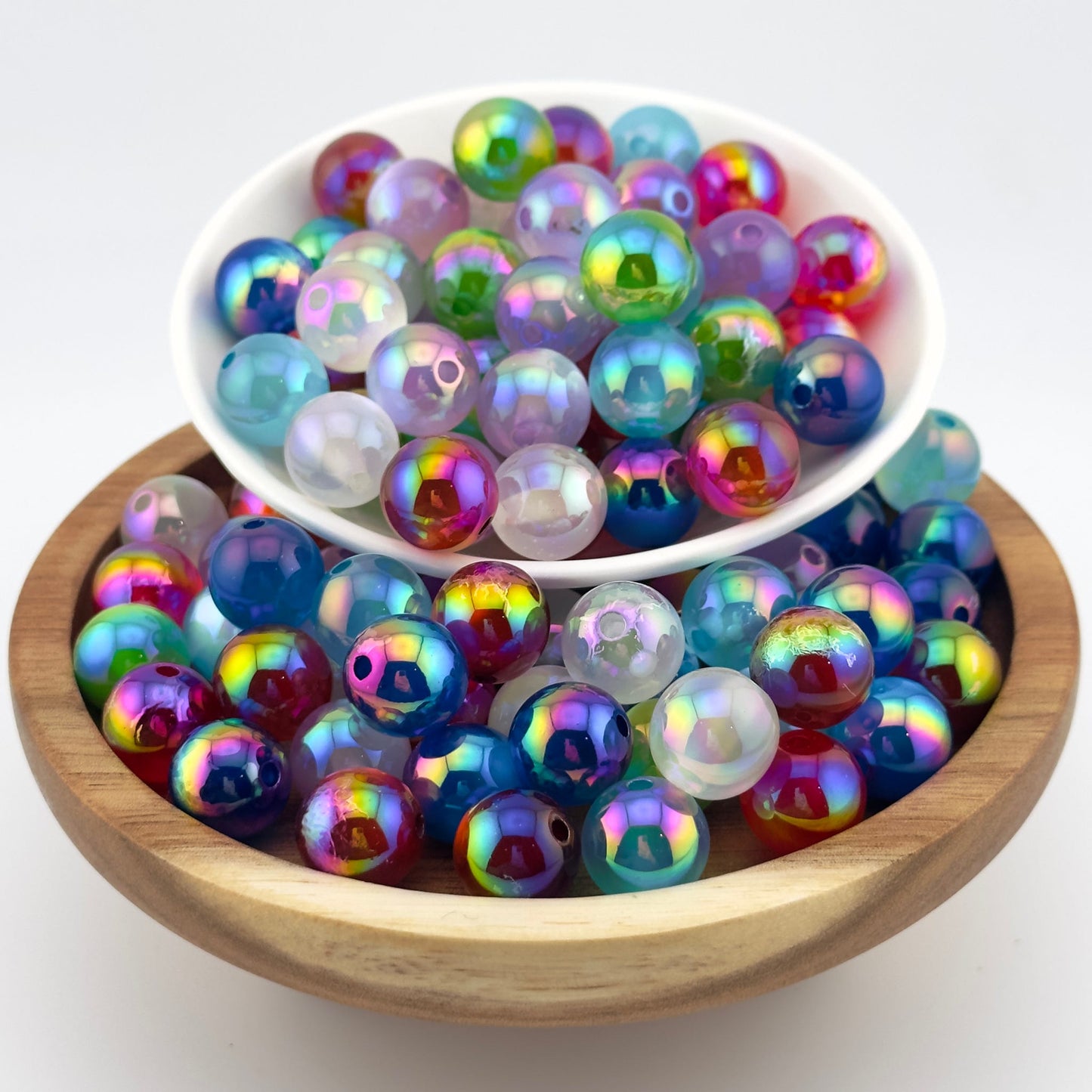 14mm Colorful Shiny Acrylic Beads