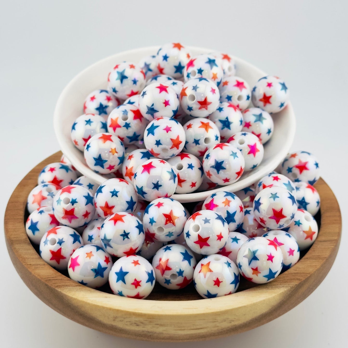 16mm Bright Star Acrylic Beads