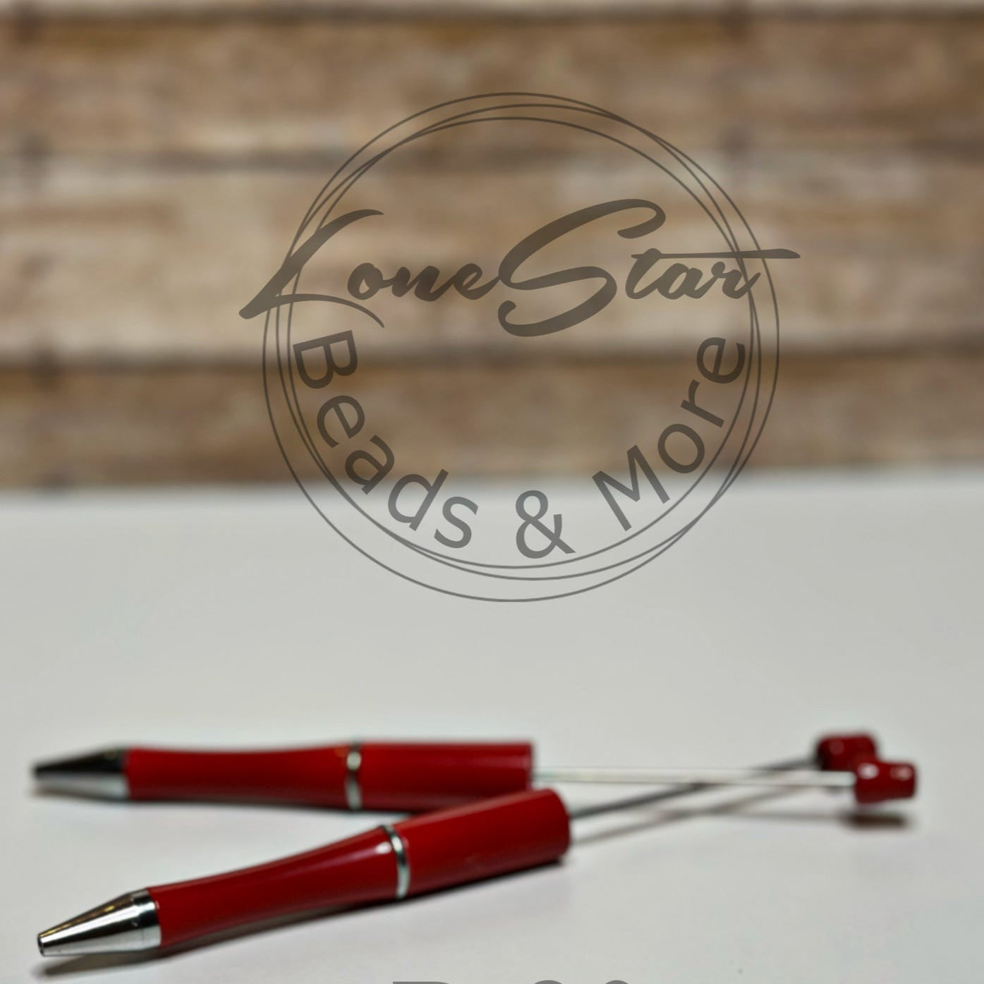 Solid Dark Red Beadable Pen