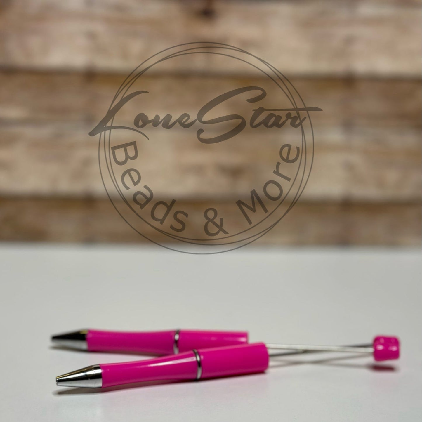 Solid Hot Pink Beadable Pen
