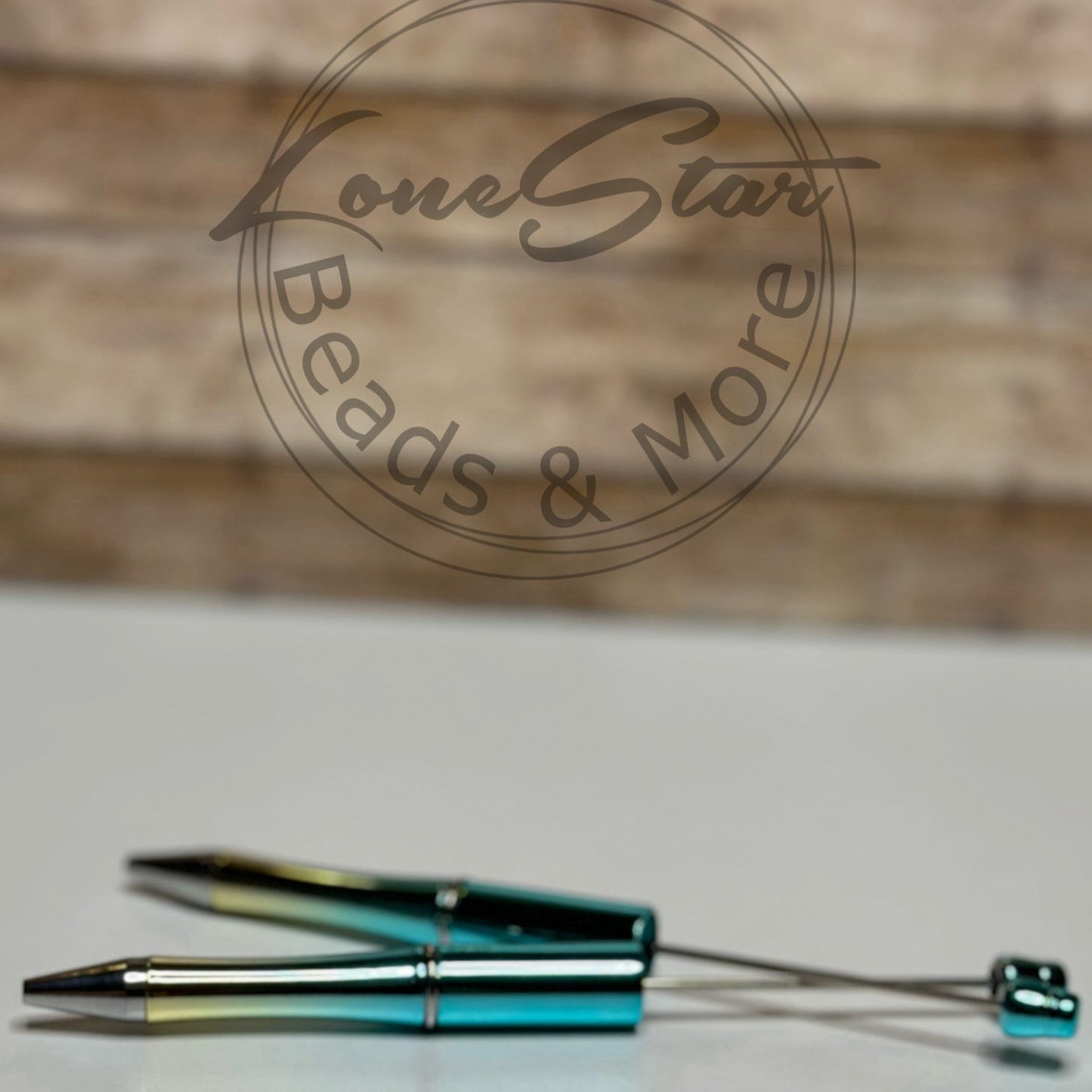 Metallic Turquoise Ombre Beadable Pen
