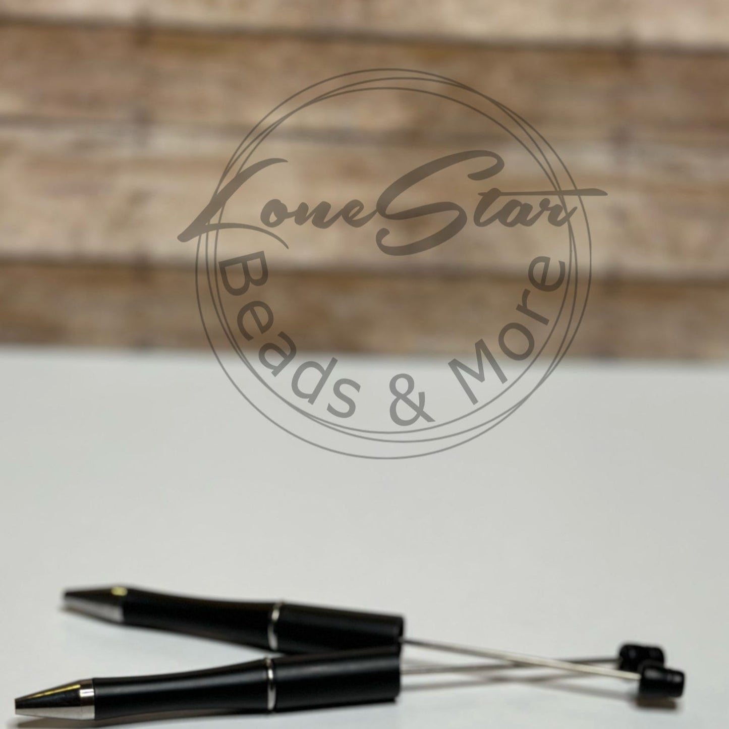 Solid Black Beadable Pen