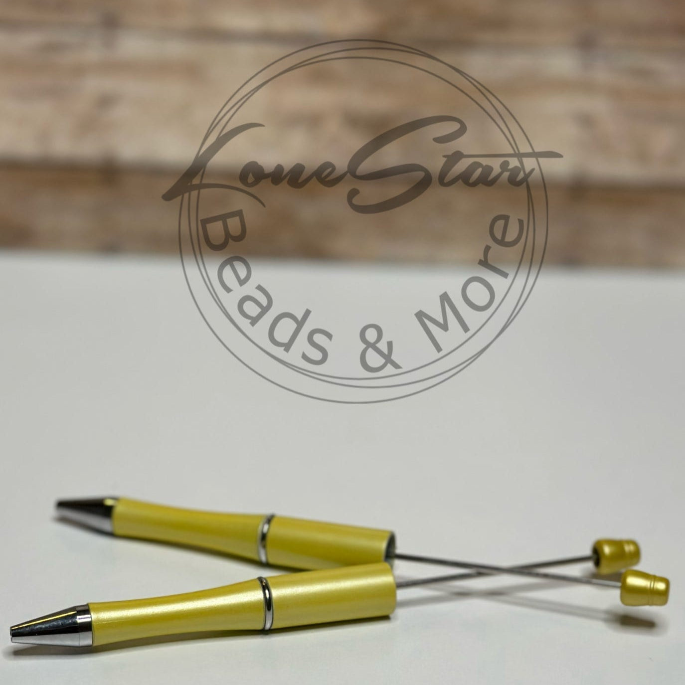 Yellow Pearl Beadable Pen