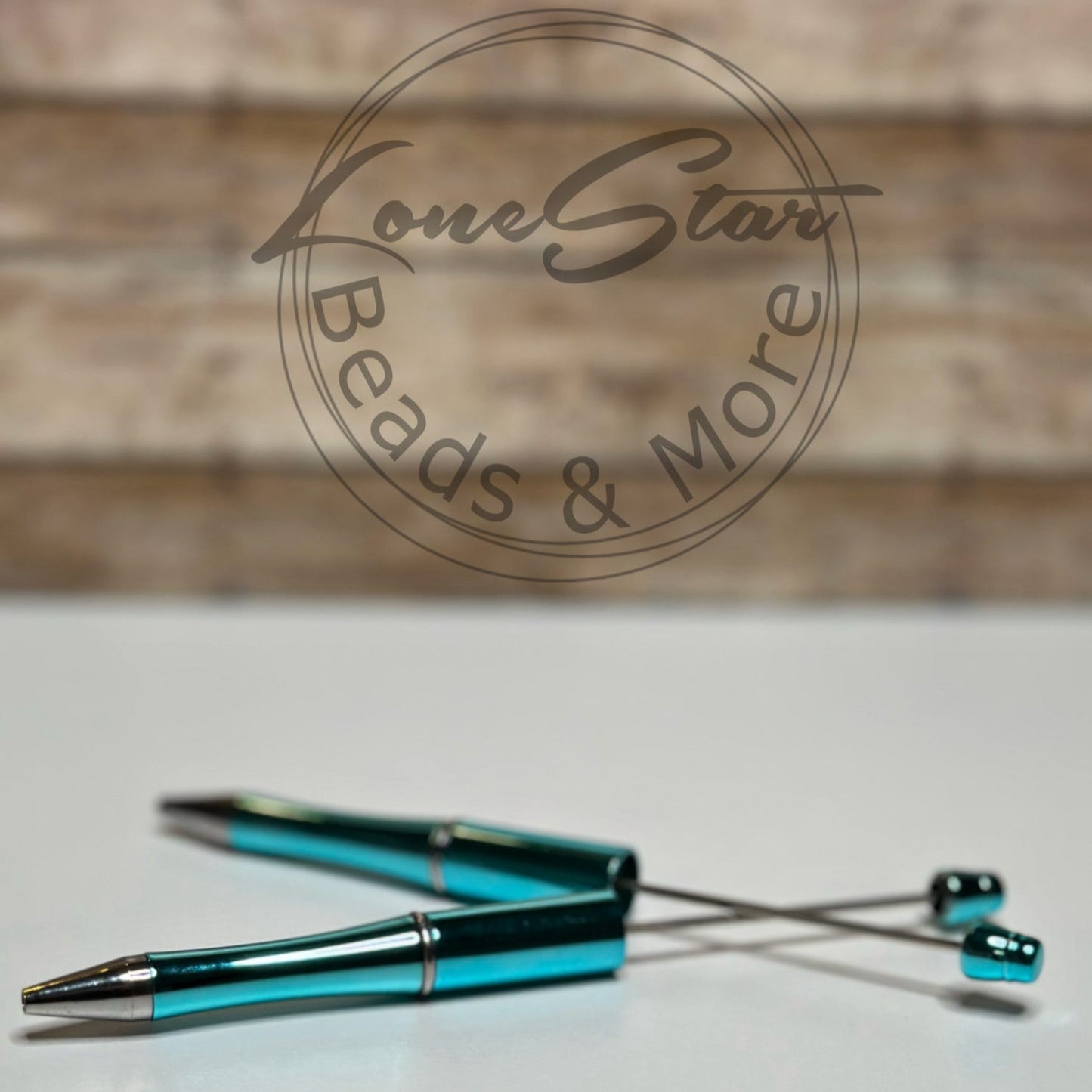 Metallic Turquoise Beadable Pen