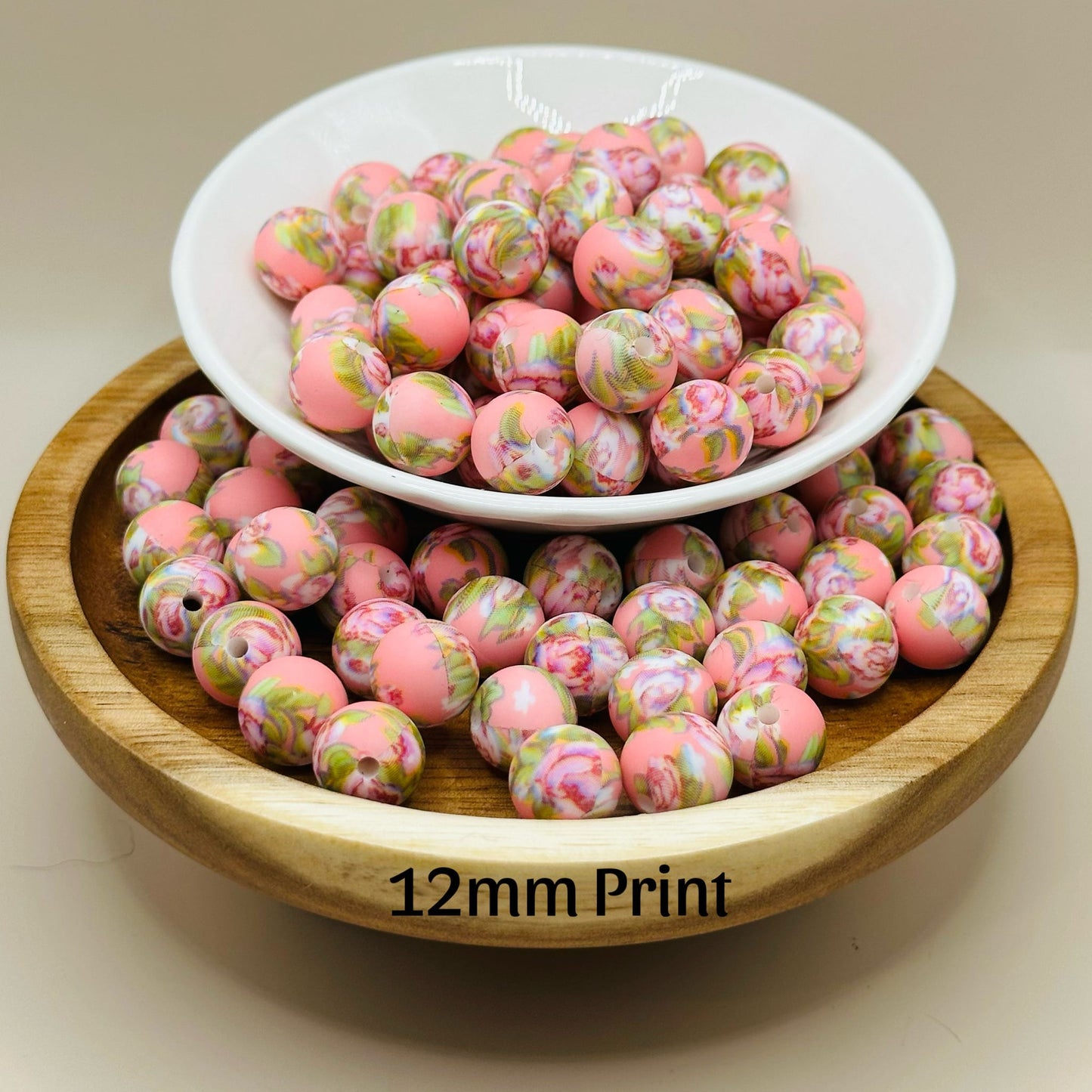 Gimme Pink Floral Silicone Bead