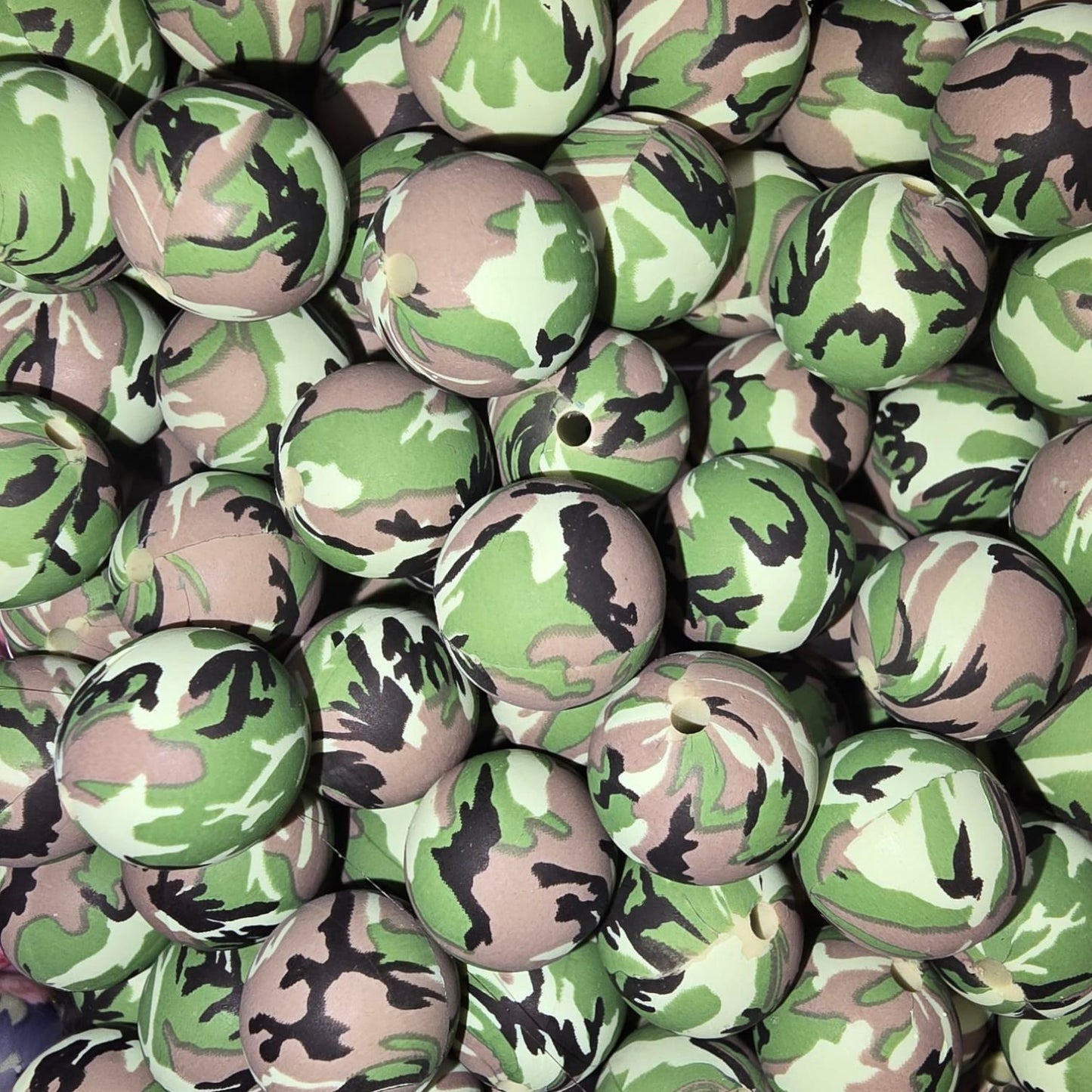 15mm Camo Silicone Bead