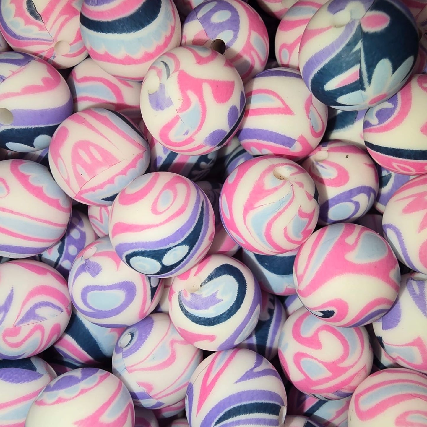 15mm Spring Paisley Silicone Bead