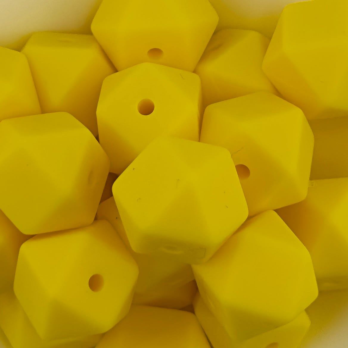 Lemon Zest Yellow Solid Silicone Bead