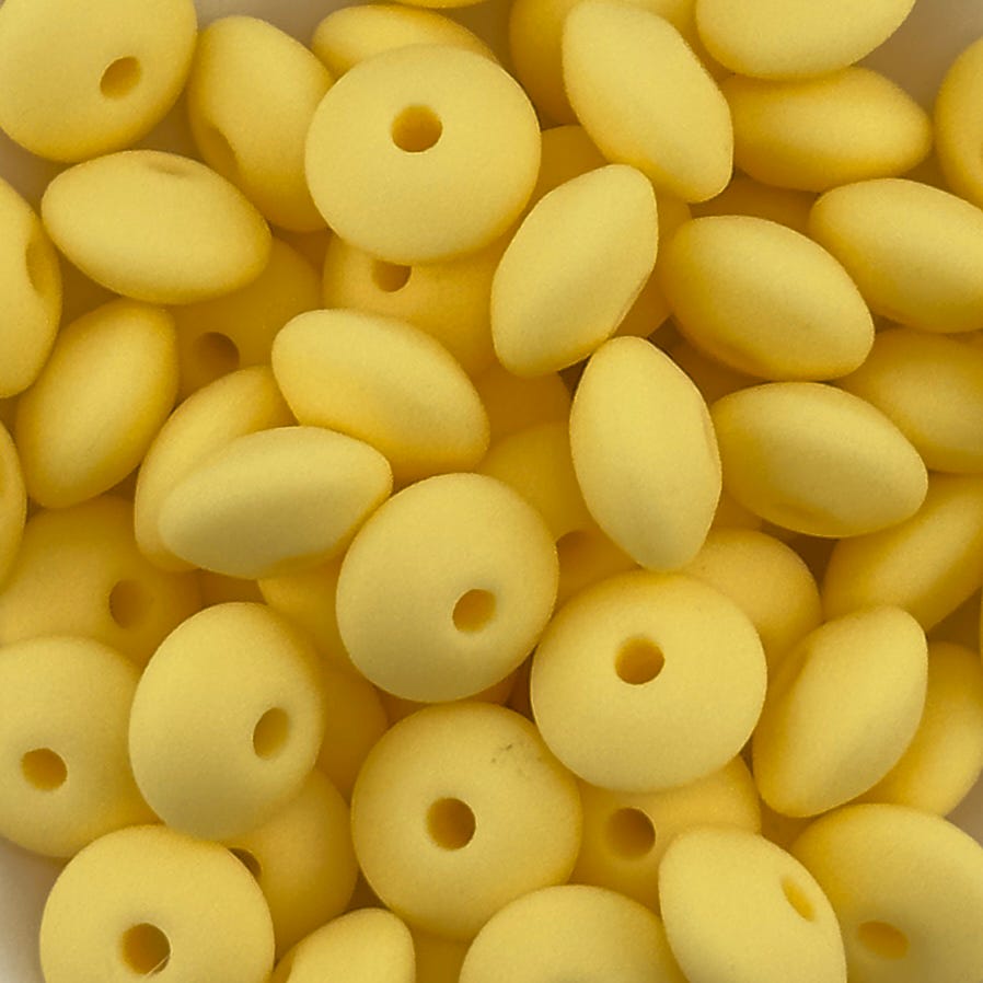 Sunbeam Glow Yellow Solid Silicone Bead