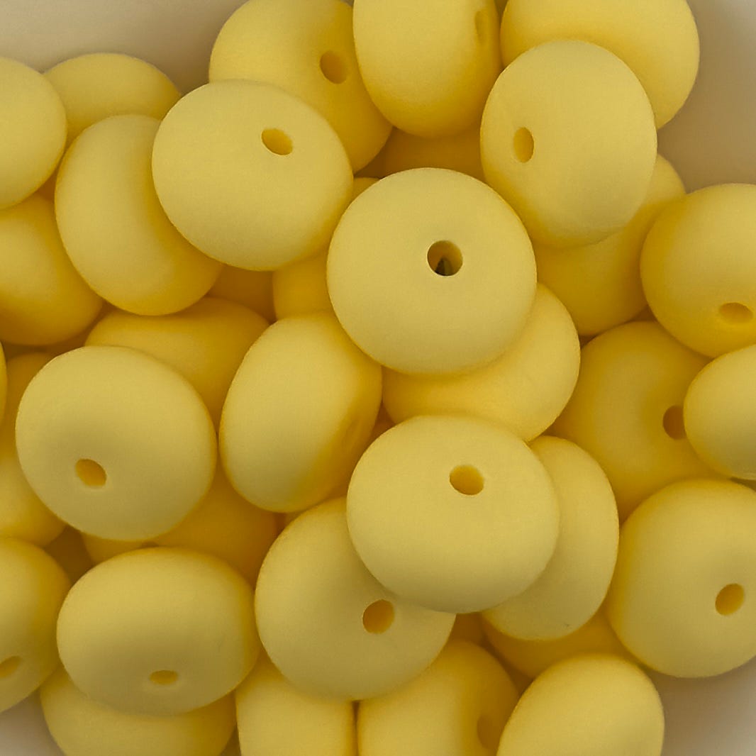 Sunbeam Glow Yellow Solid Silicone Bead