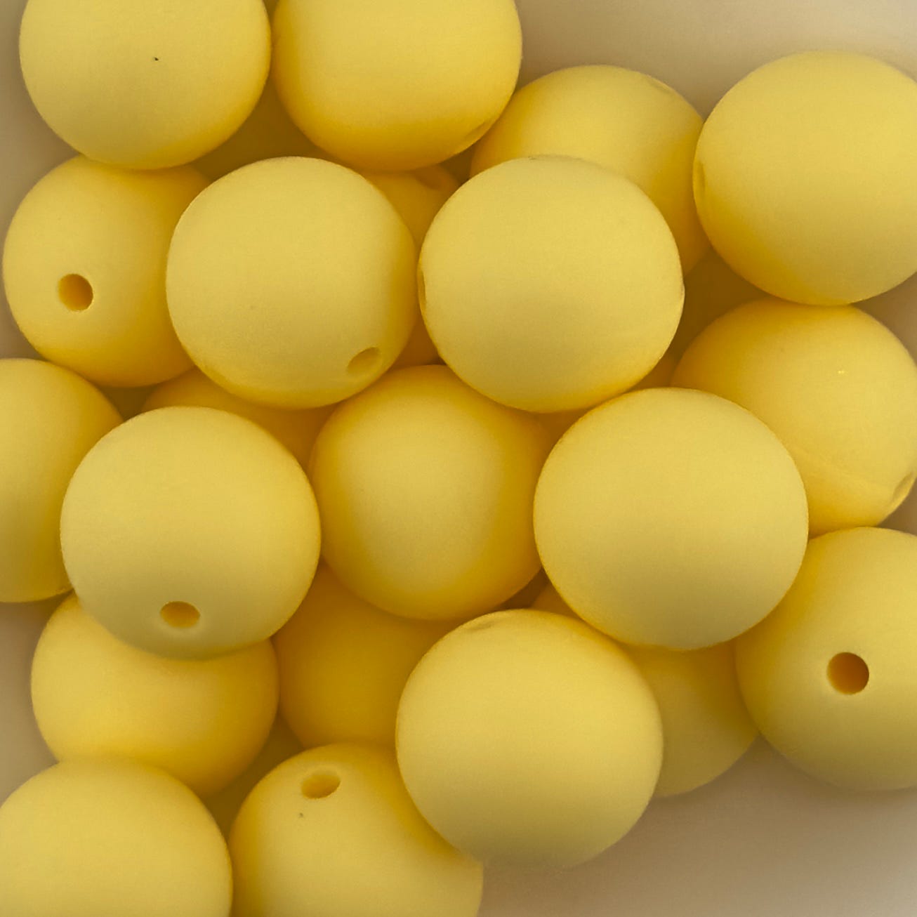 Sunbeam Glow Yellow Solid Silicone Bead