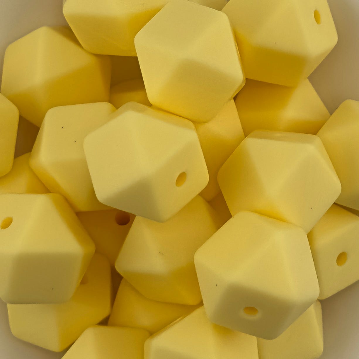Sunbeam Glow Yellow Solid Silicone Bead