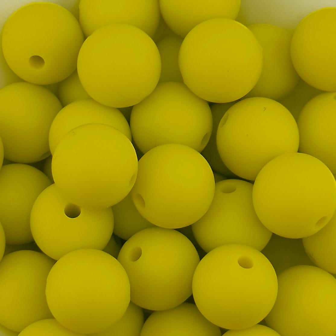 Golden Nugget Yellow Solid Silicone Bead