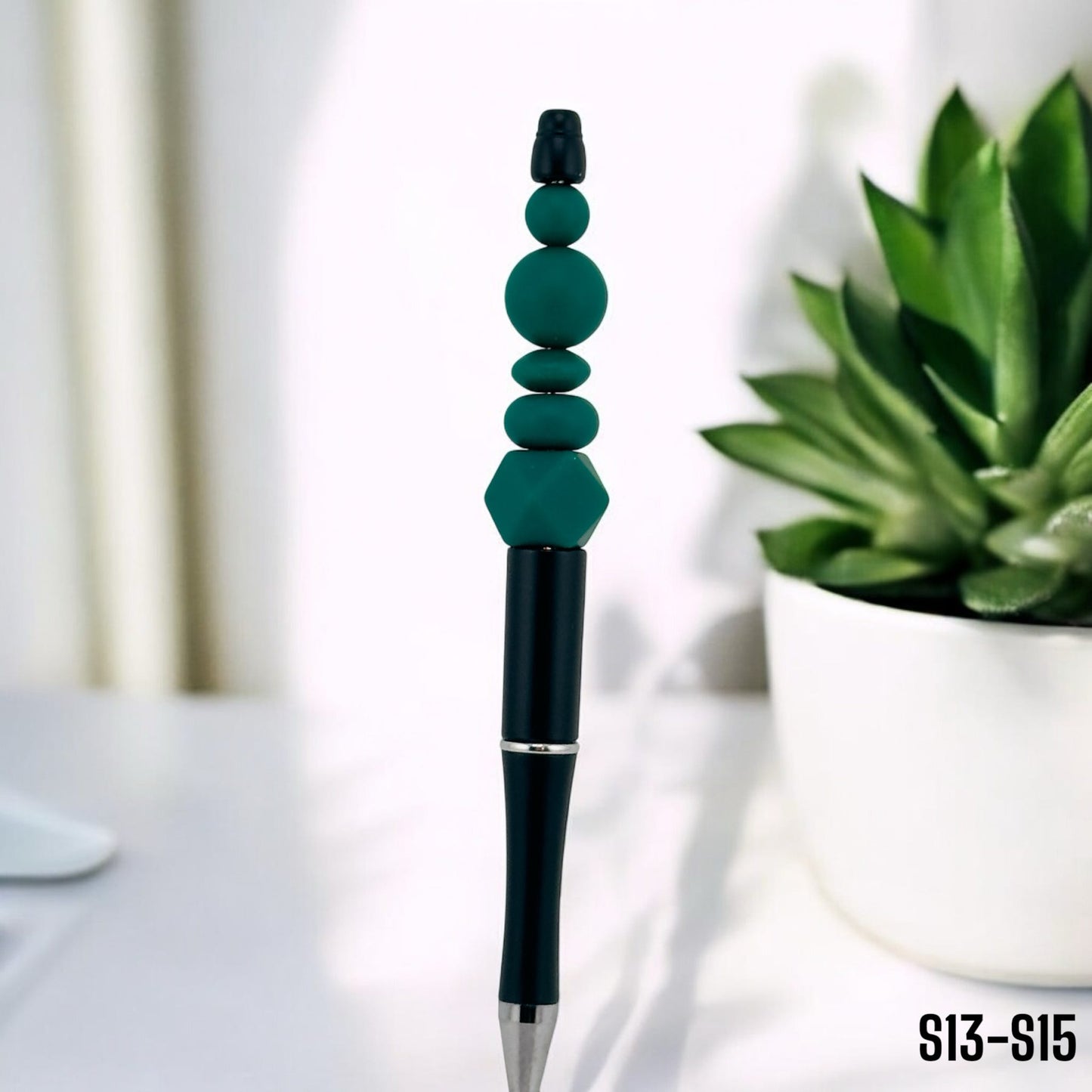 Deep Lagoon Solid Silicone Bead