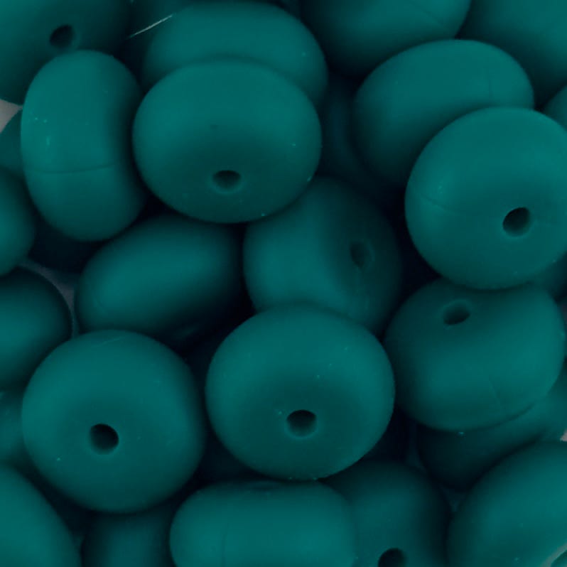 Deep Lagoon Solid Silicone Bead