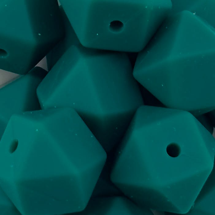 Deep Lagoon Solid Silicone Bead