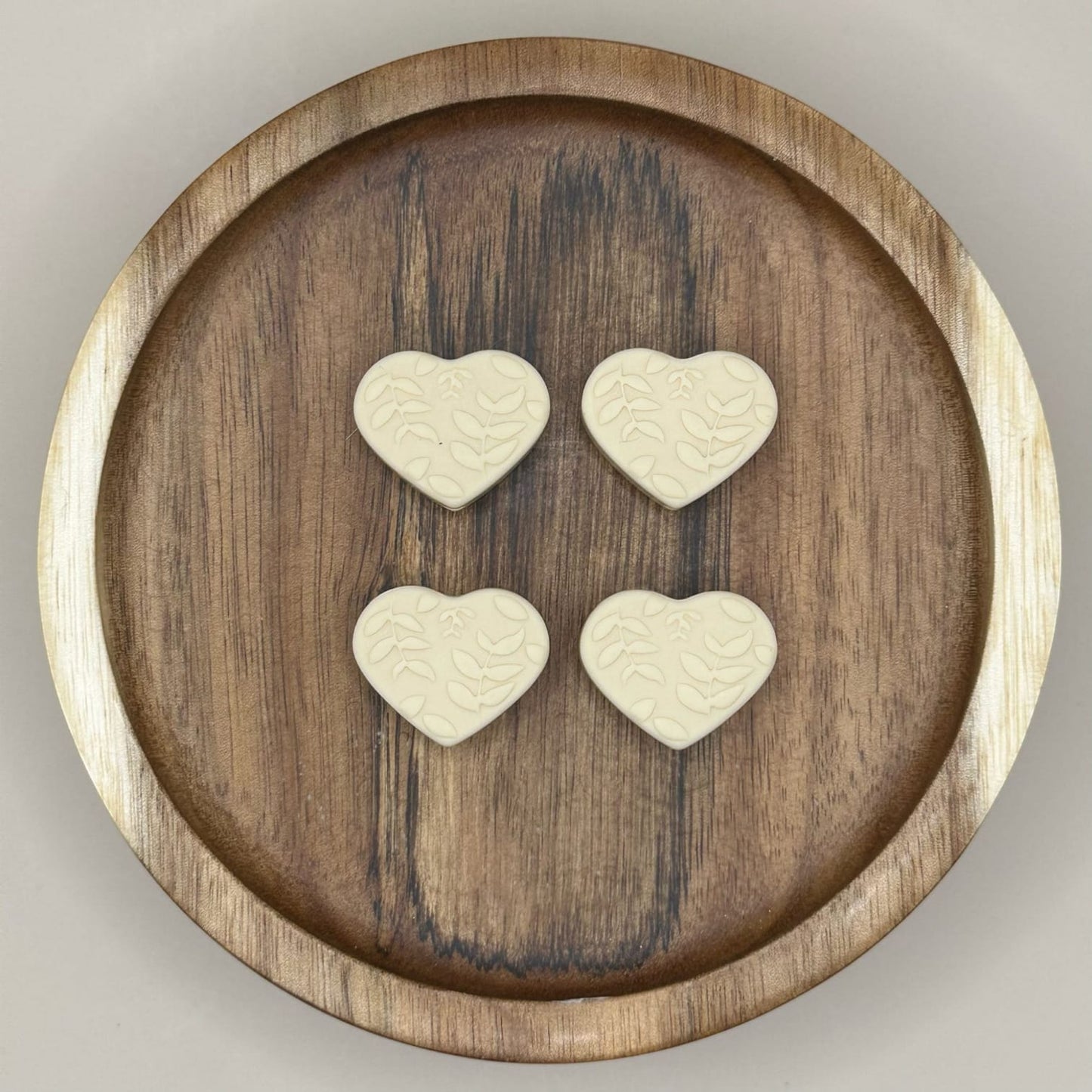 Embossed Heart Focal Bead