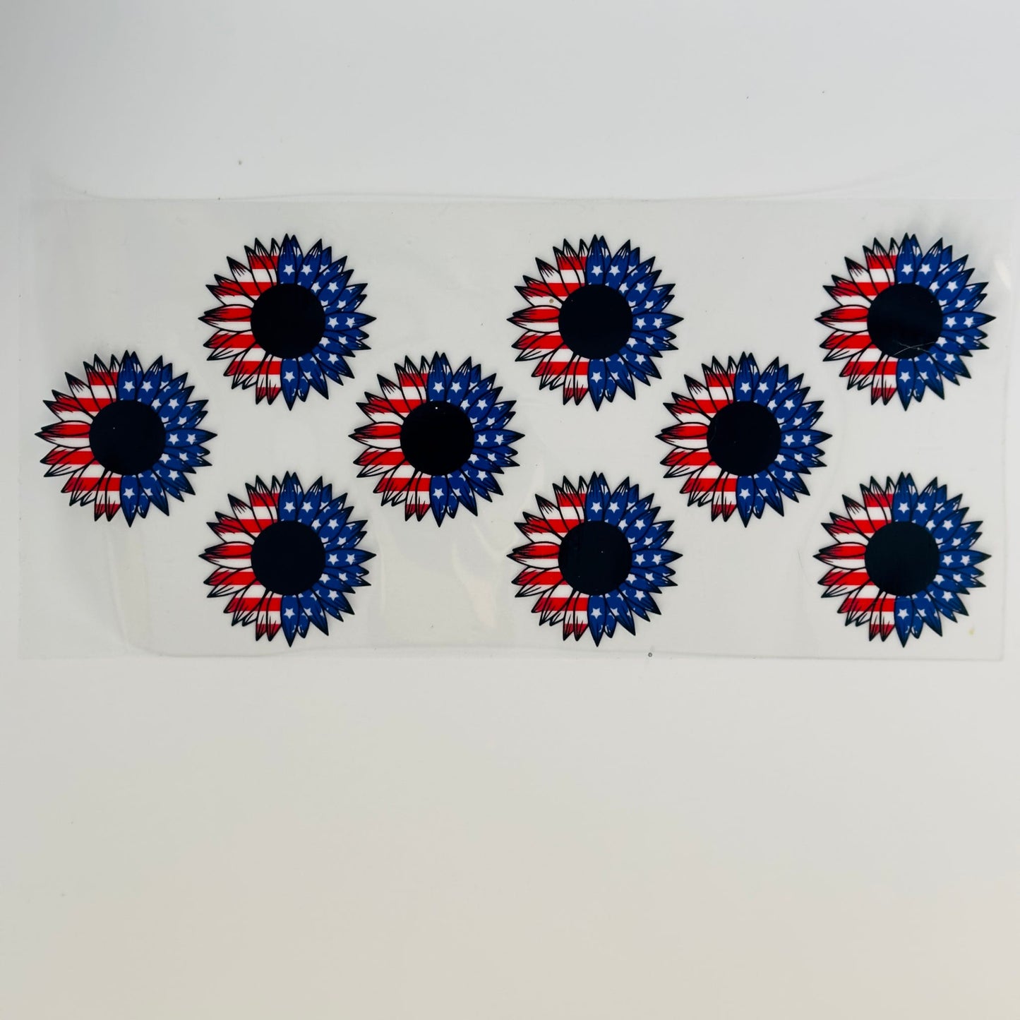 16oz Red, White, and Blue Flower Cup Wrap