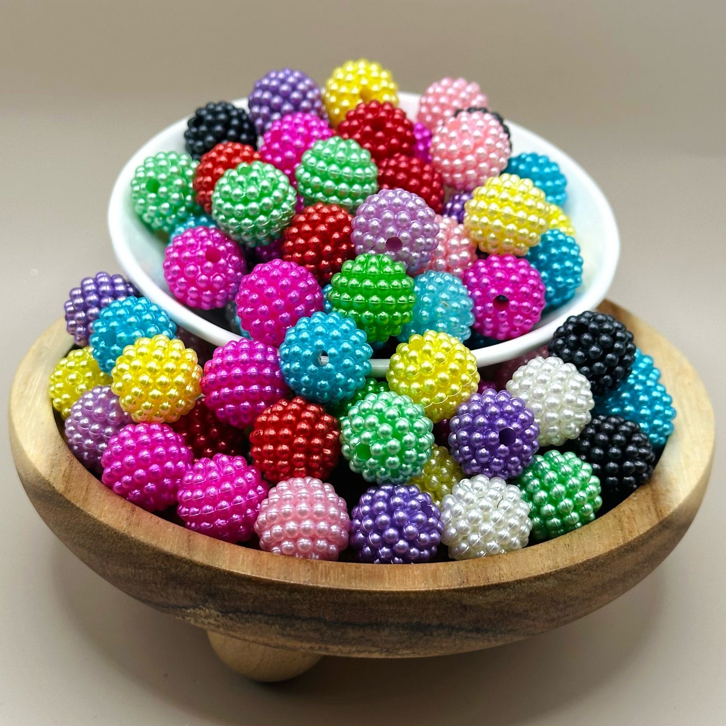 16mm Bubble Pearl Acrylic Beads