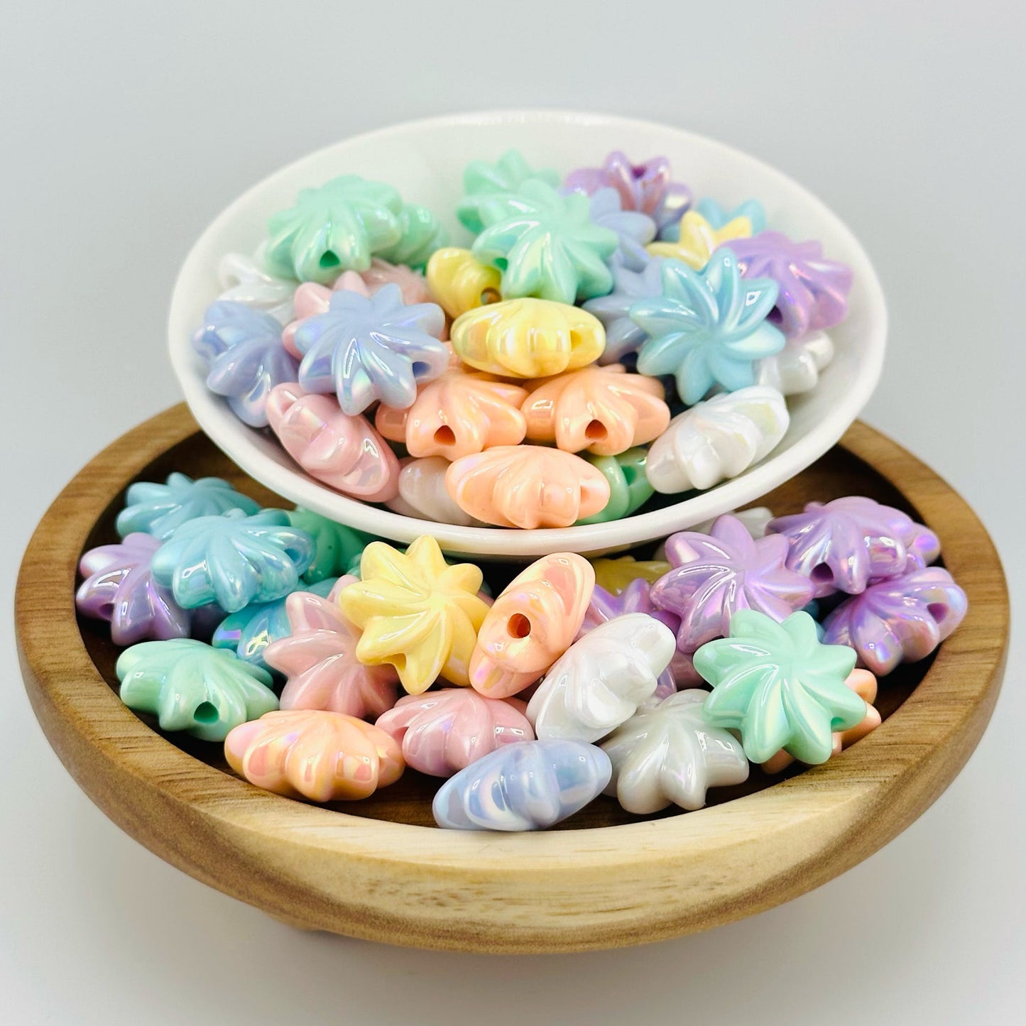 Colorful Sunburst Acrylic Beads