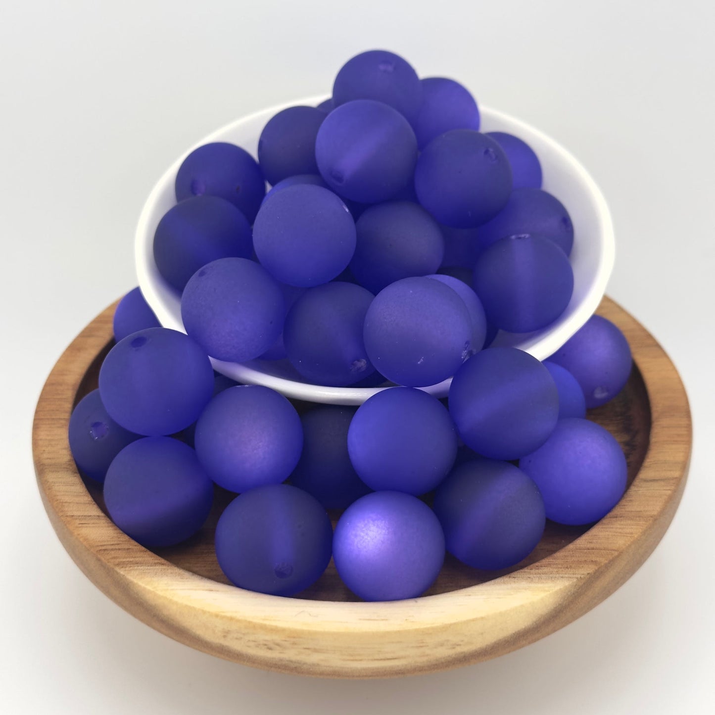 20mm Purple Frosted Acrylic Beads