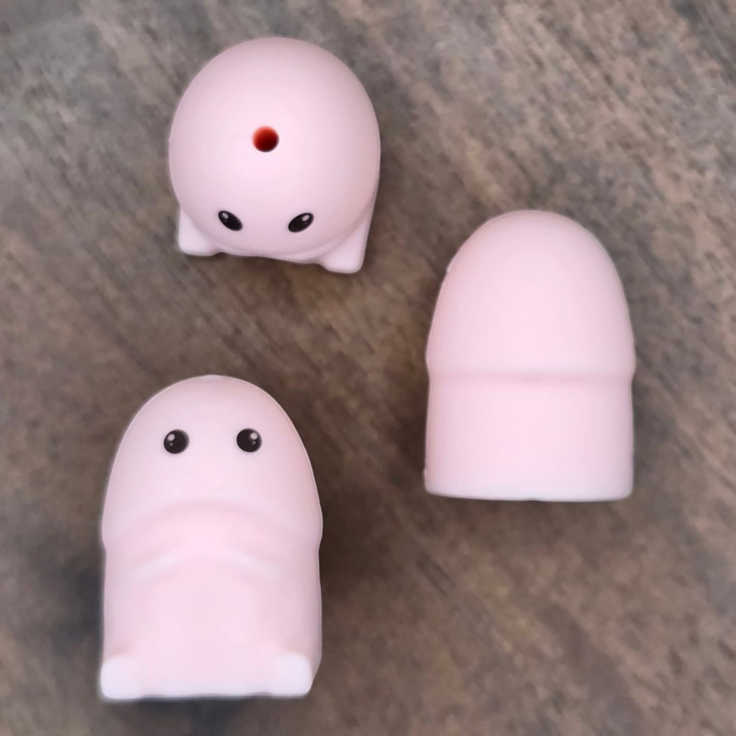 3D Peach/Pink Ricky Focal Bead