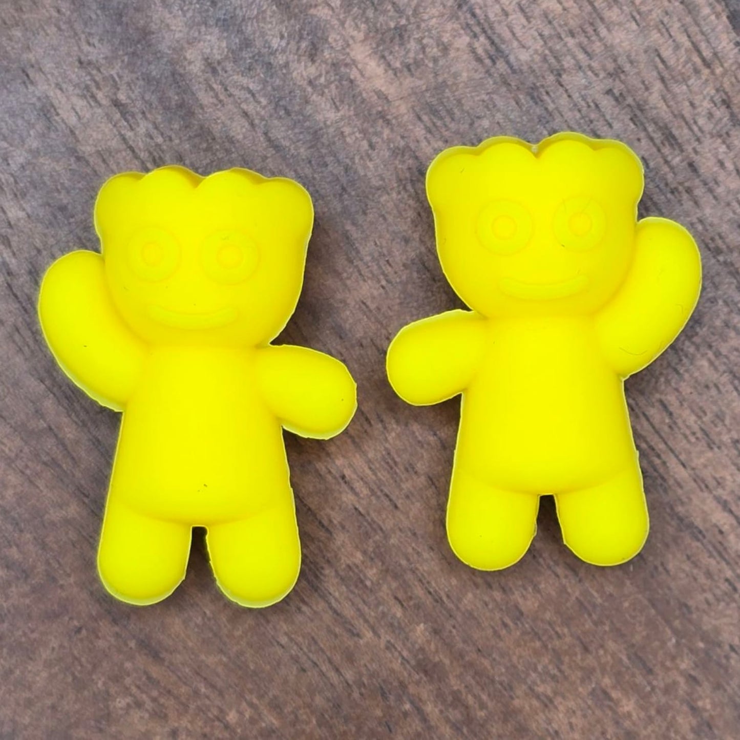 3D Yellow Gummy Friend Focal Bead