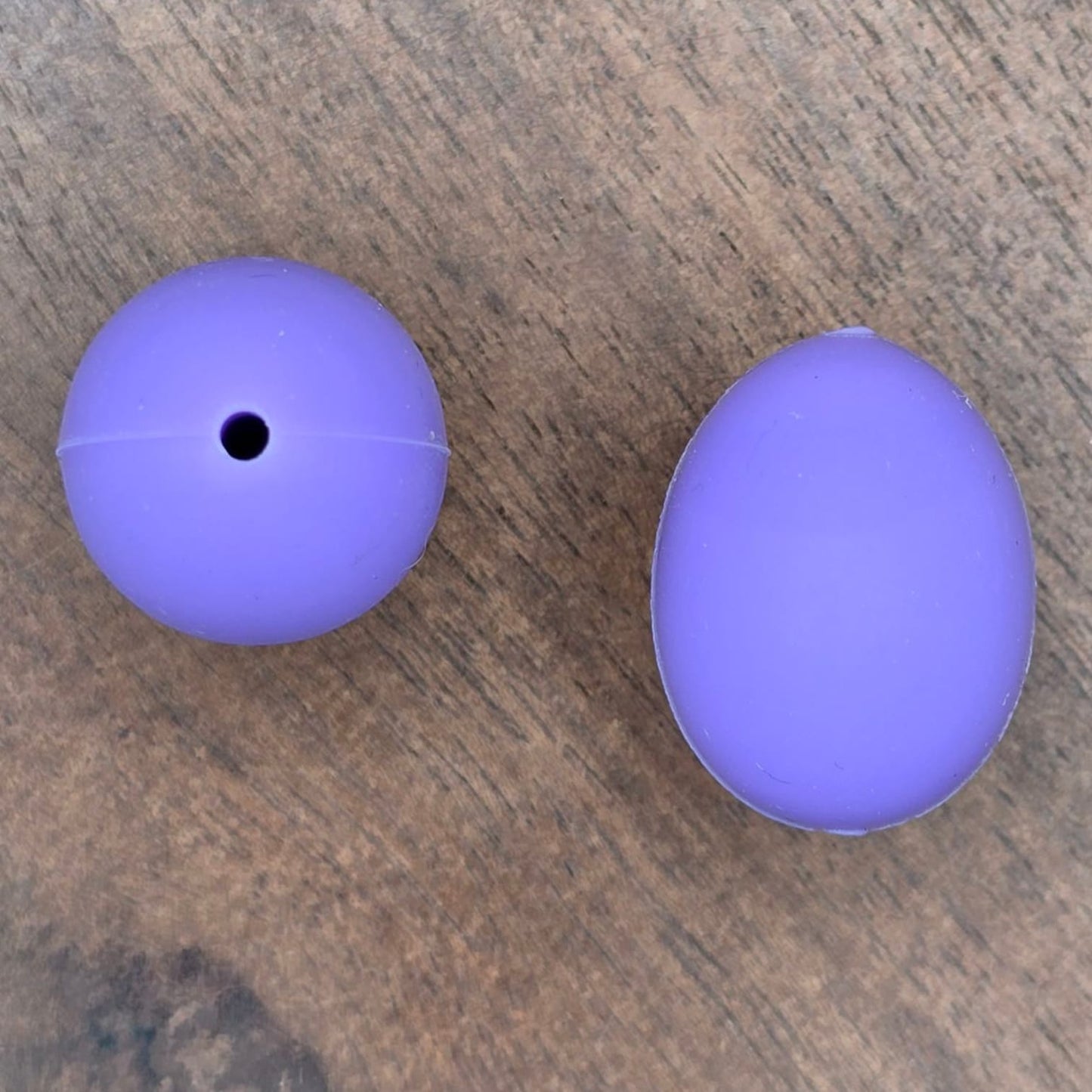 3D Purple Easter Egg Focal Bead