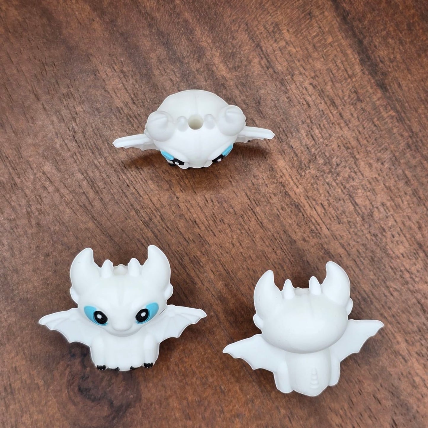 3D White Dragon Focal Bead