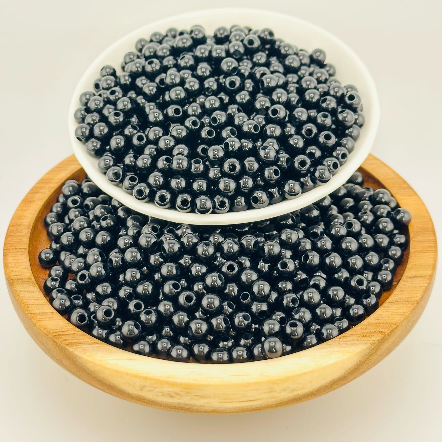 6mm Black Acrylic Beads