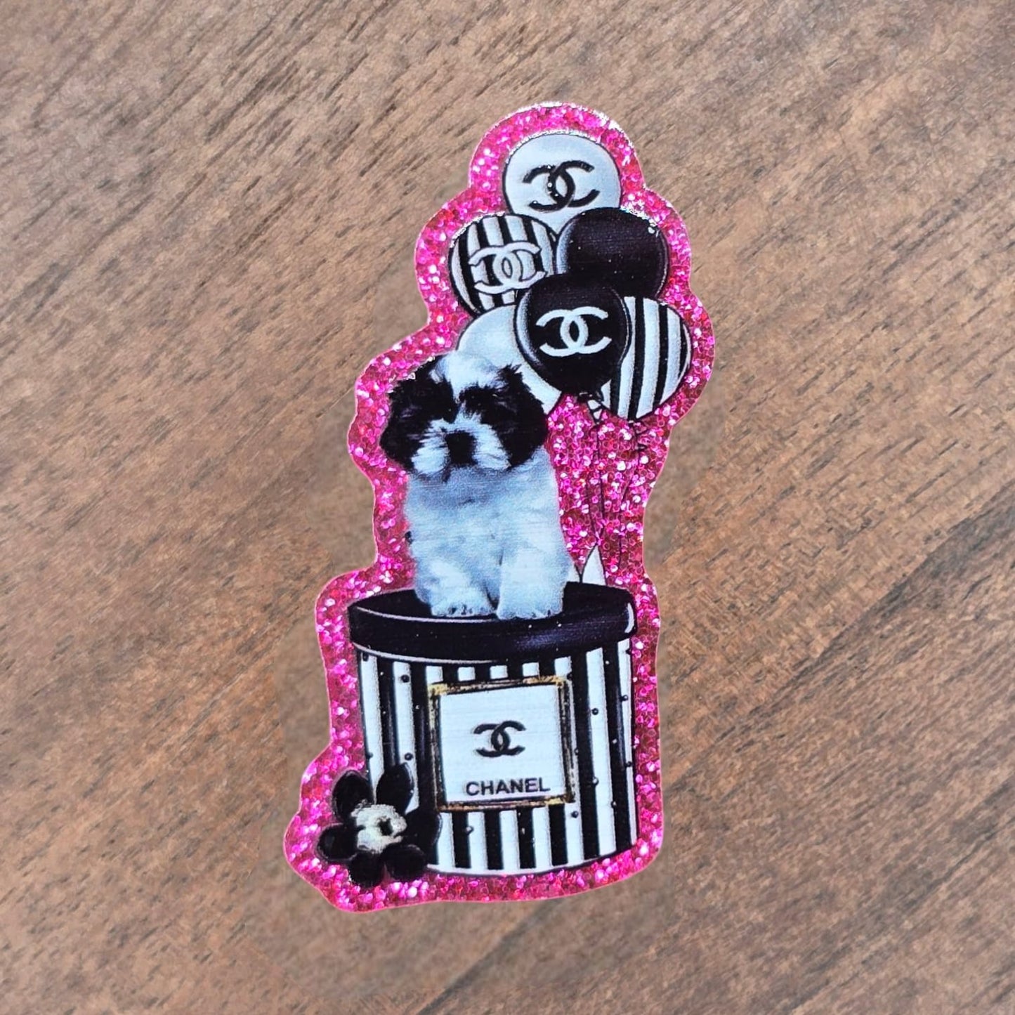 Boujee Puppy Acrylic Flatback