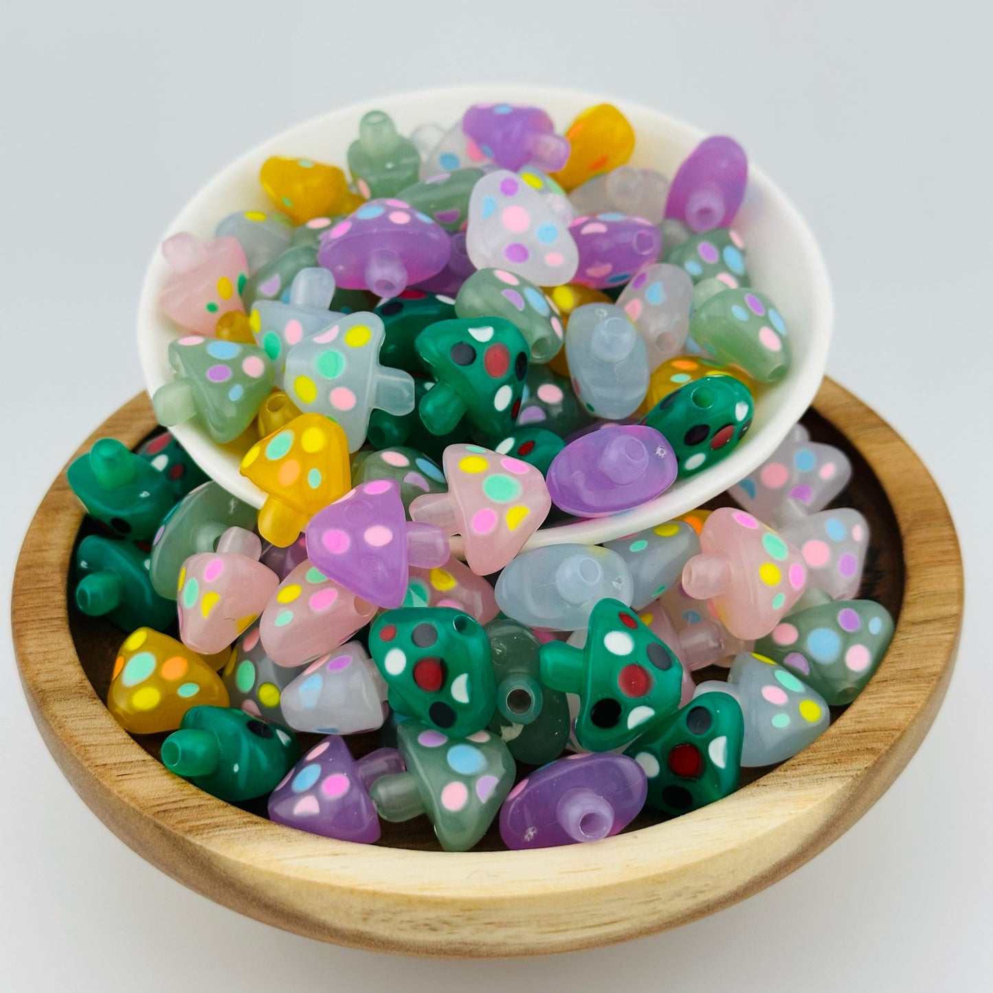 Colorful Acrylic Polka Dot Mushroom