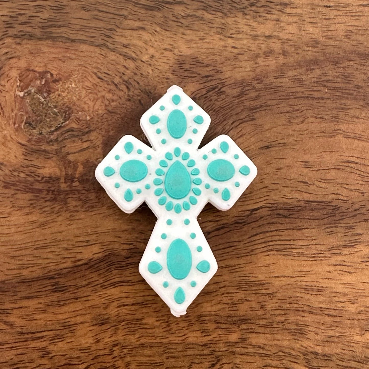 Turquoise Cross Focal Bead