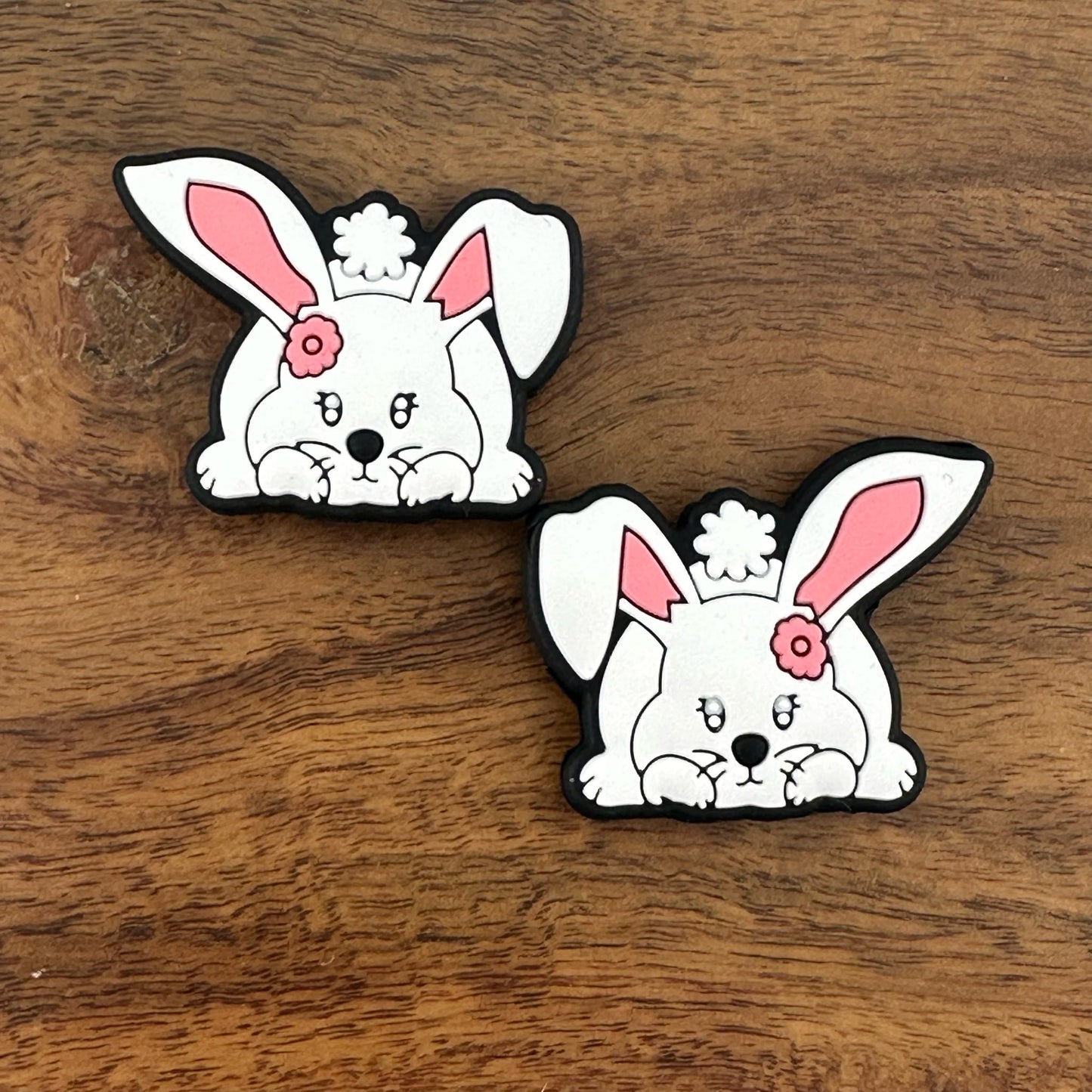 White Bunny Focal Bead