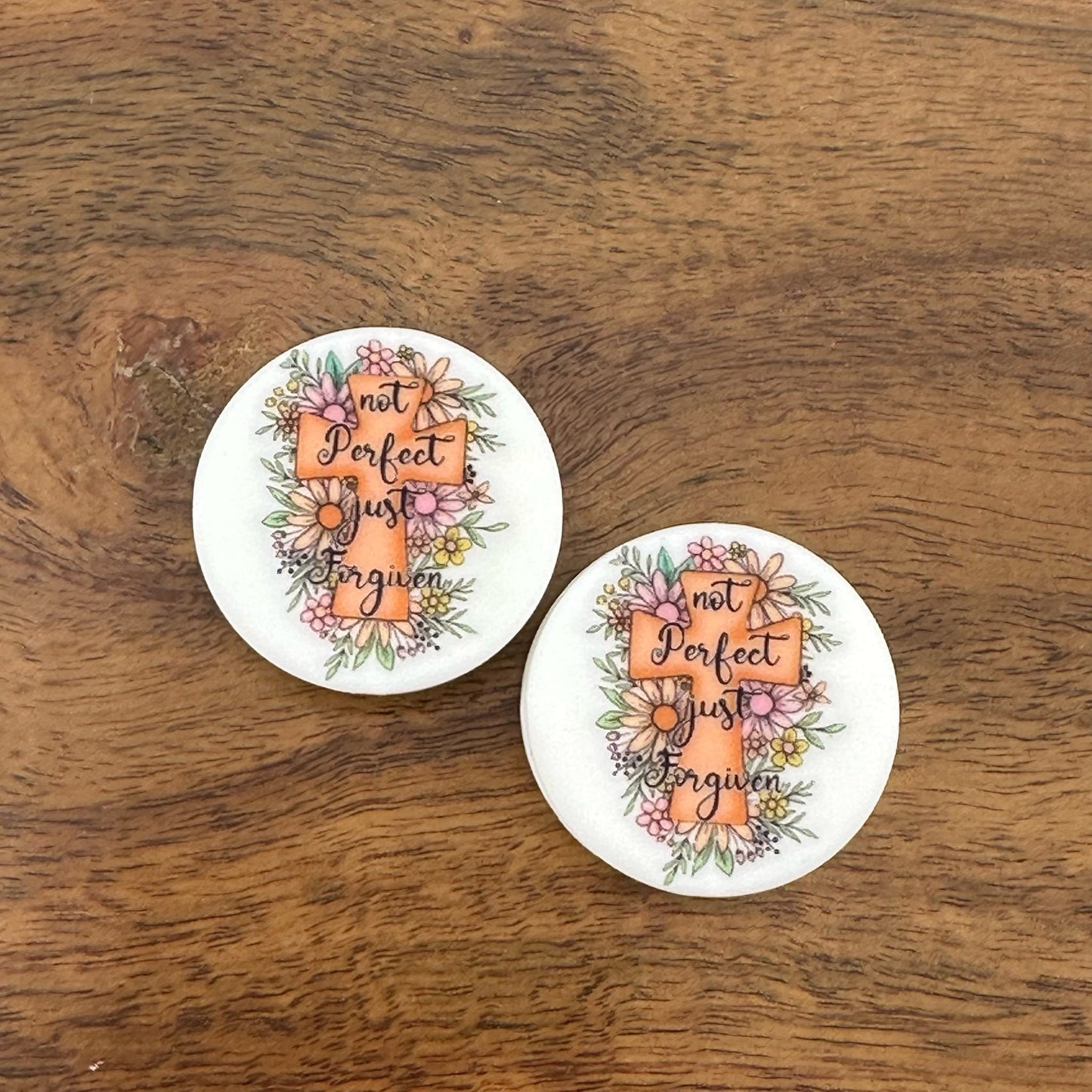 Not Perfect Just Forgiven Focal Bead