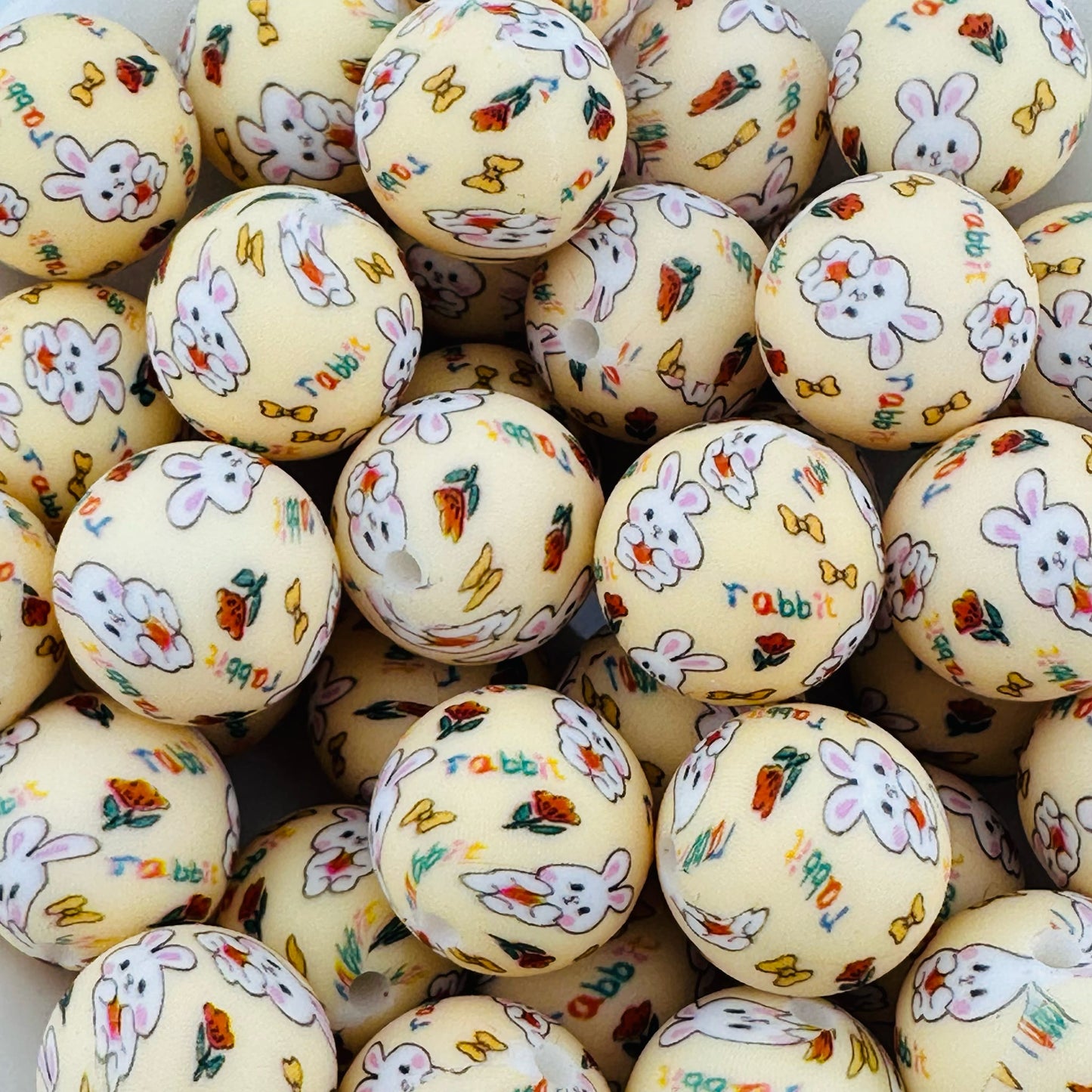 15mm Easter Bunny Silicone Bead