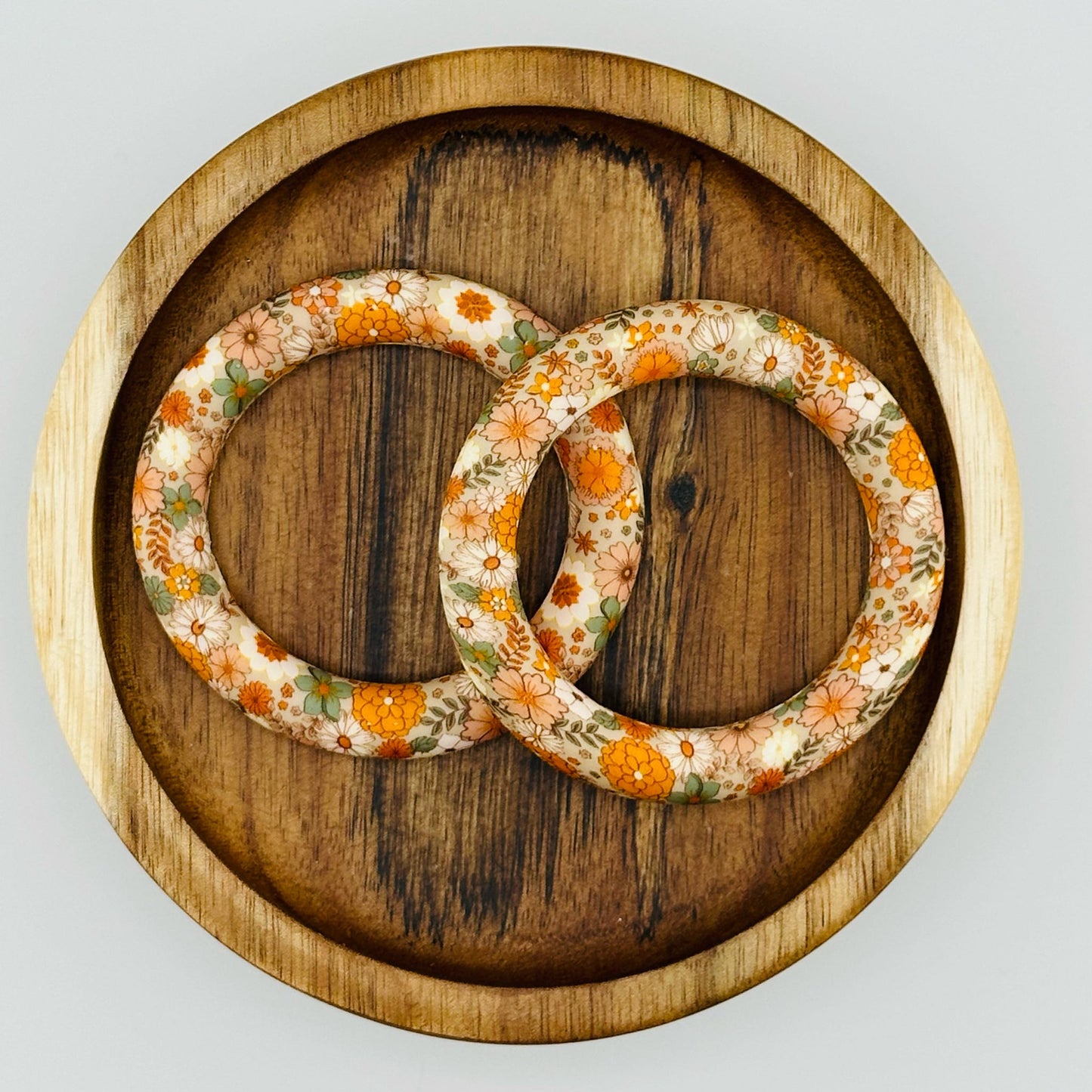 65mm Boho Floral Printed Silicone Ring