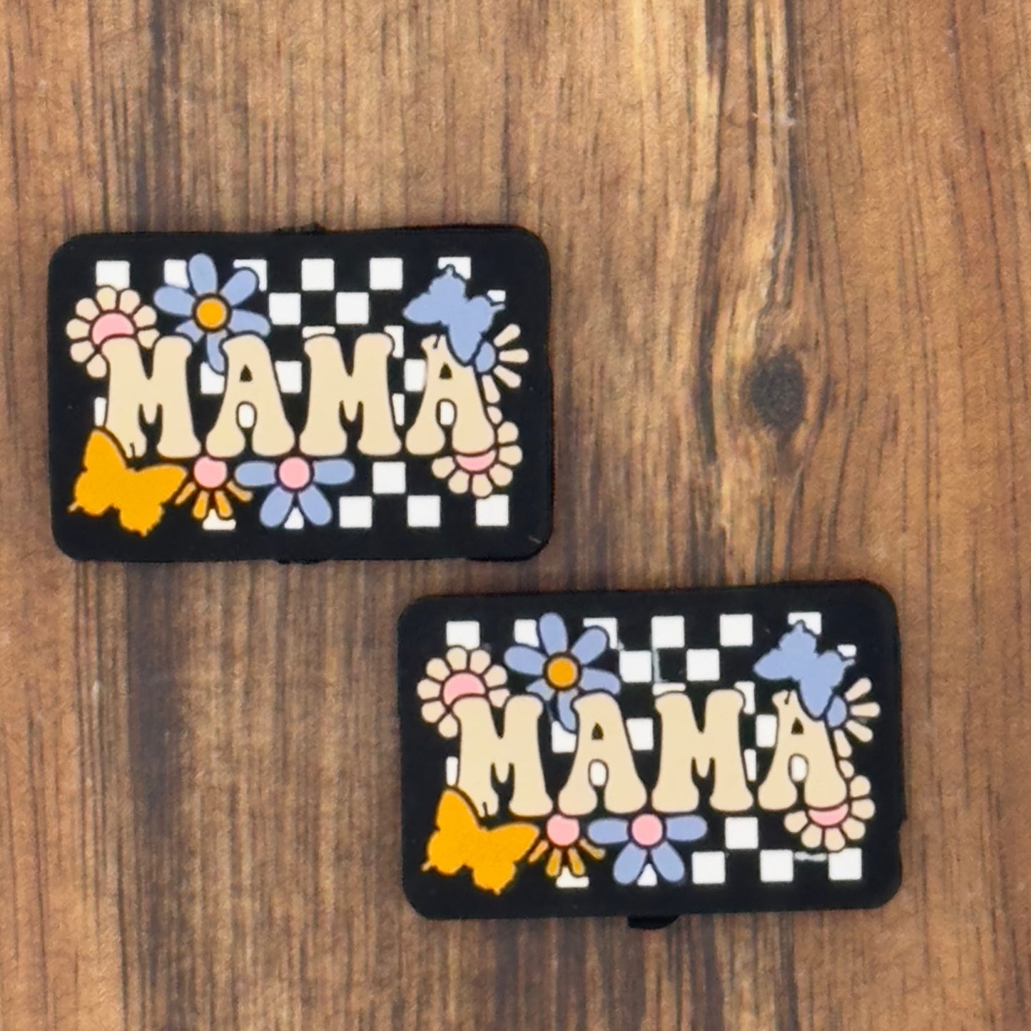 Boho Plaid Mama Focal Bead