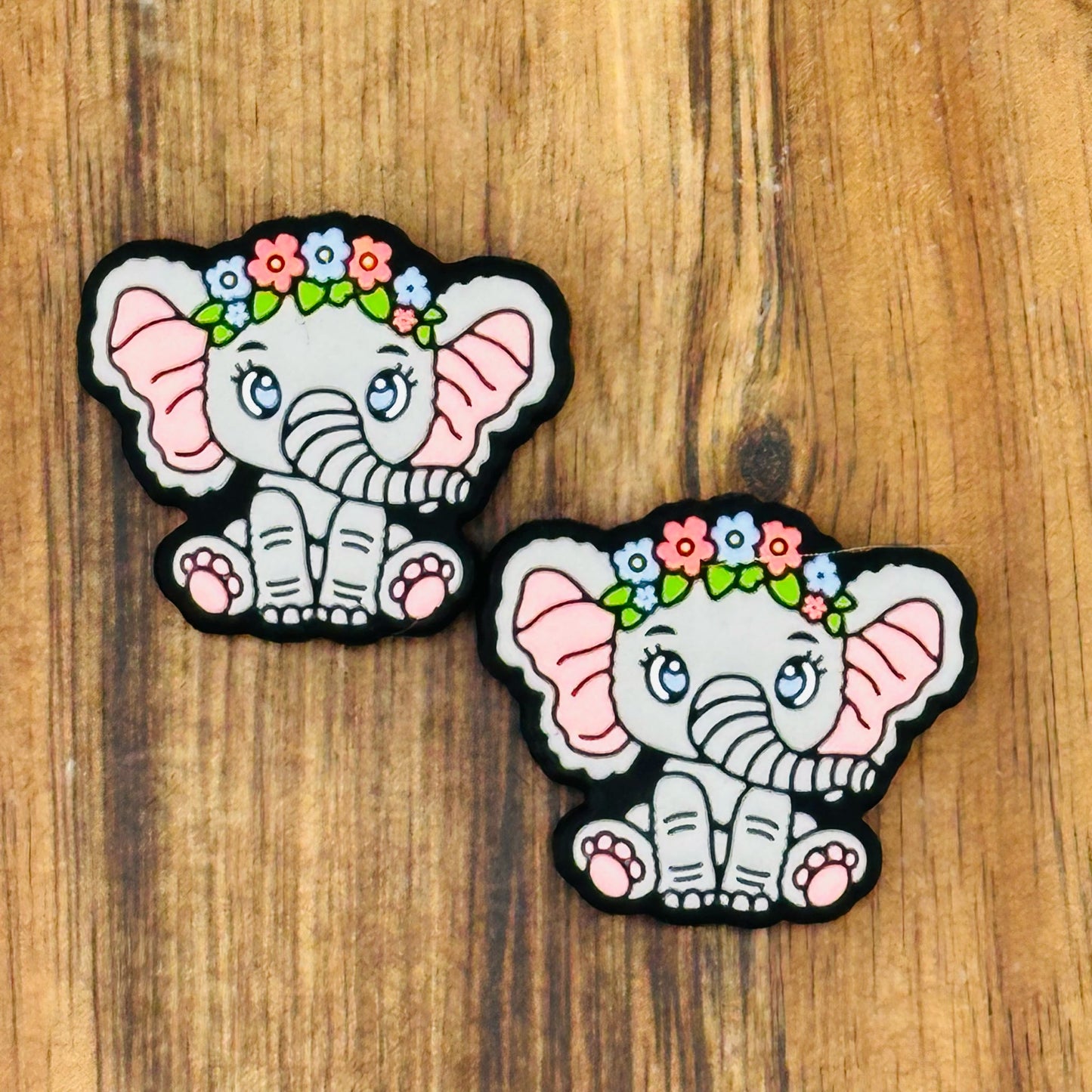 Floral Elephant Focal Bead