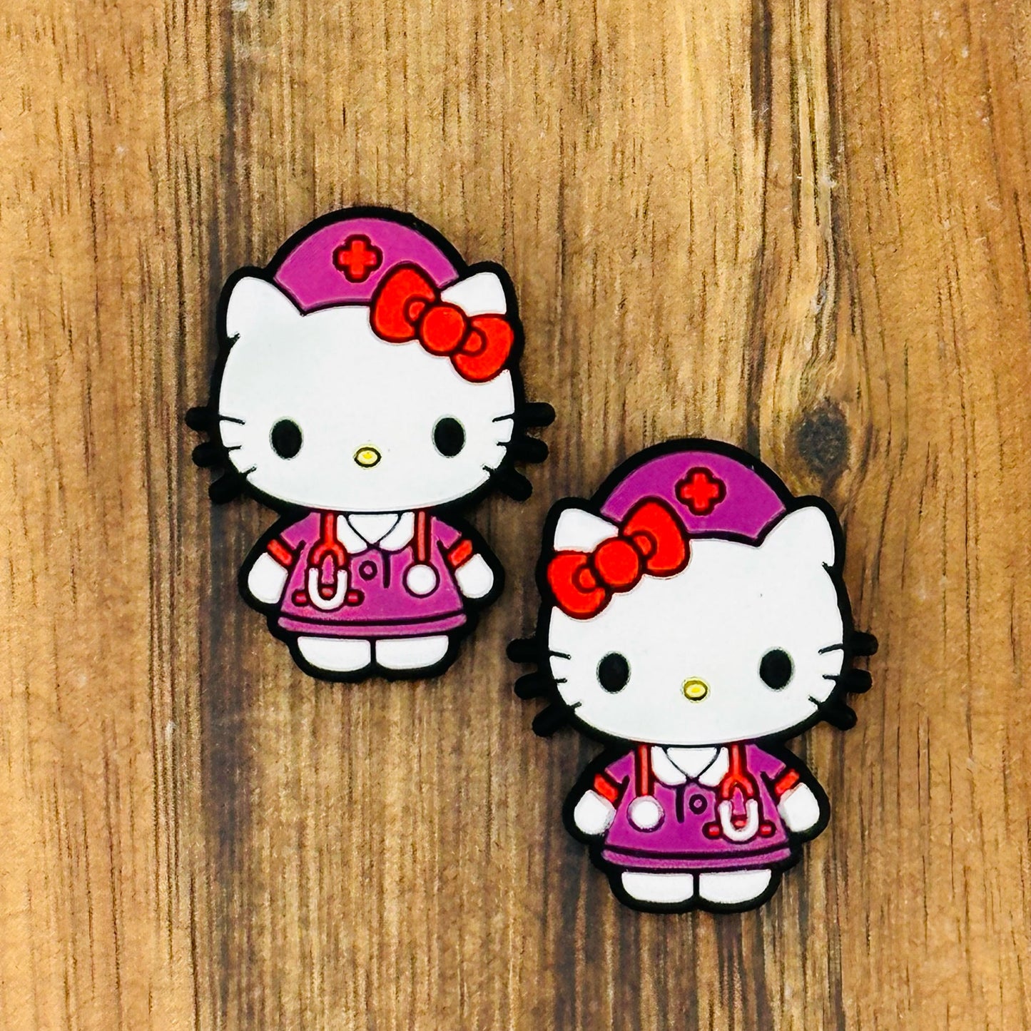 Purple Kitty Nurse Focal Bead