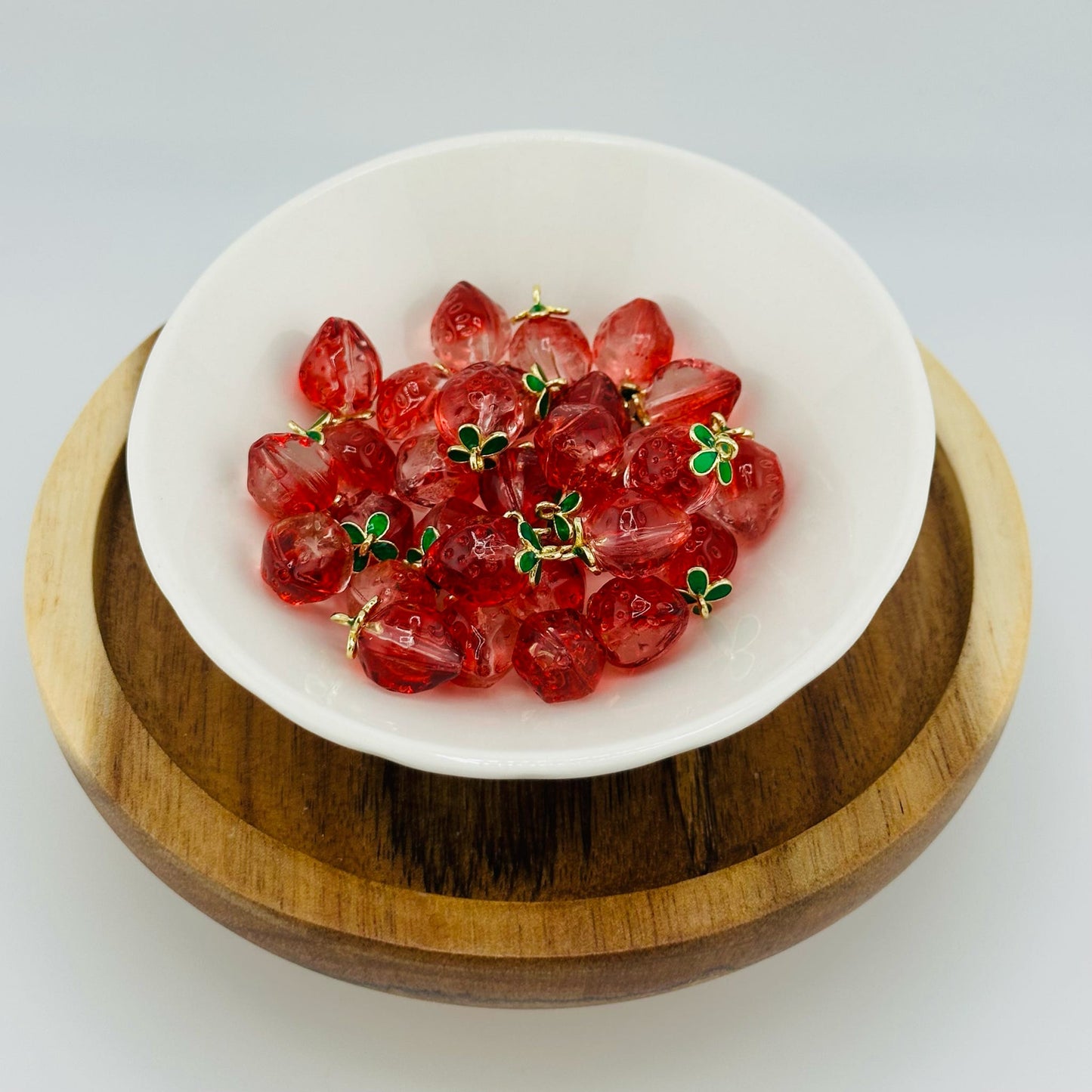 Glass Strawberry Charm